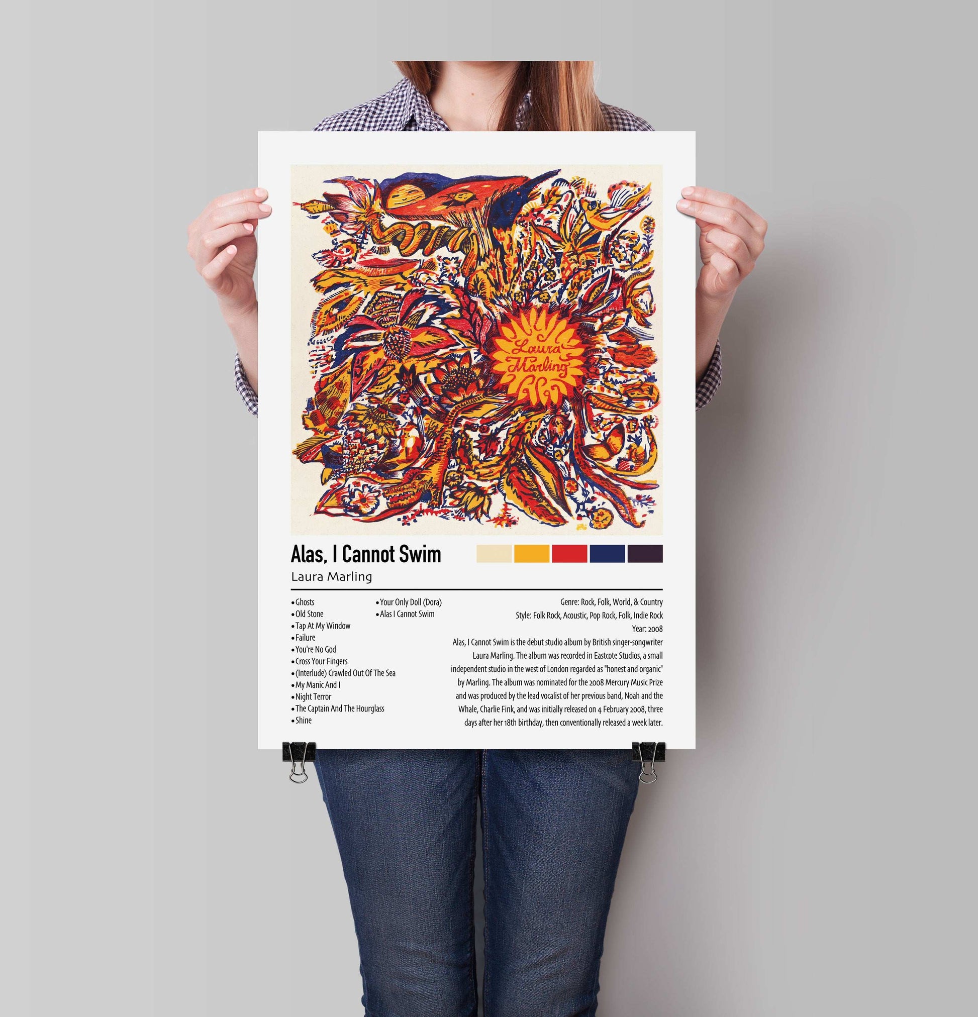 Laura Marling | Alas, I Cannot Swim | Custom Album Cover Poster Print