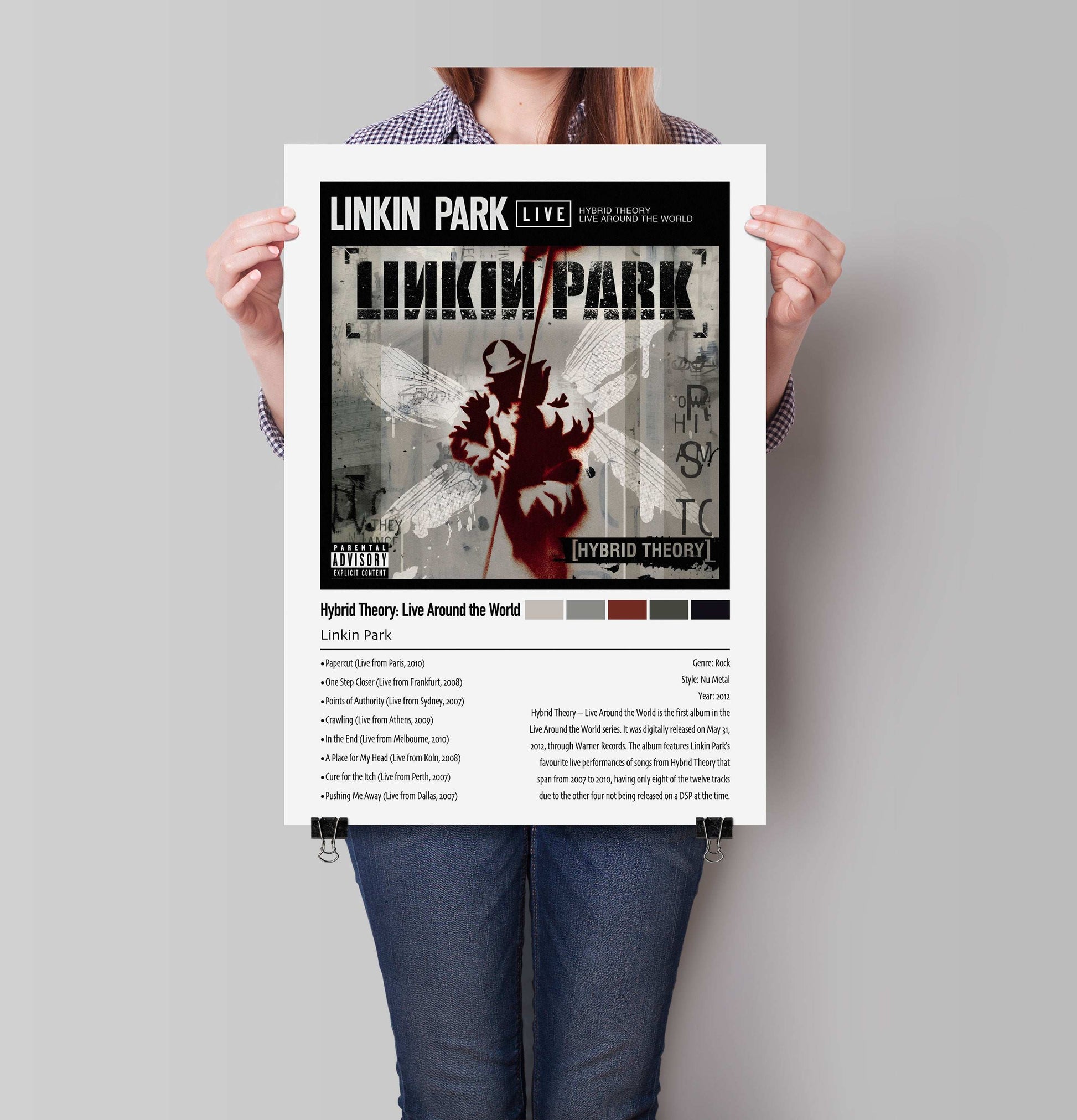 Linkin Park | Hybrid Theory: Live Around the World | Custom Album Cover Poster Print