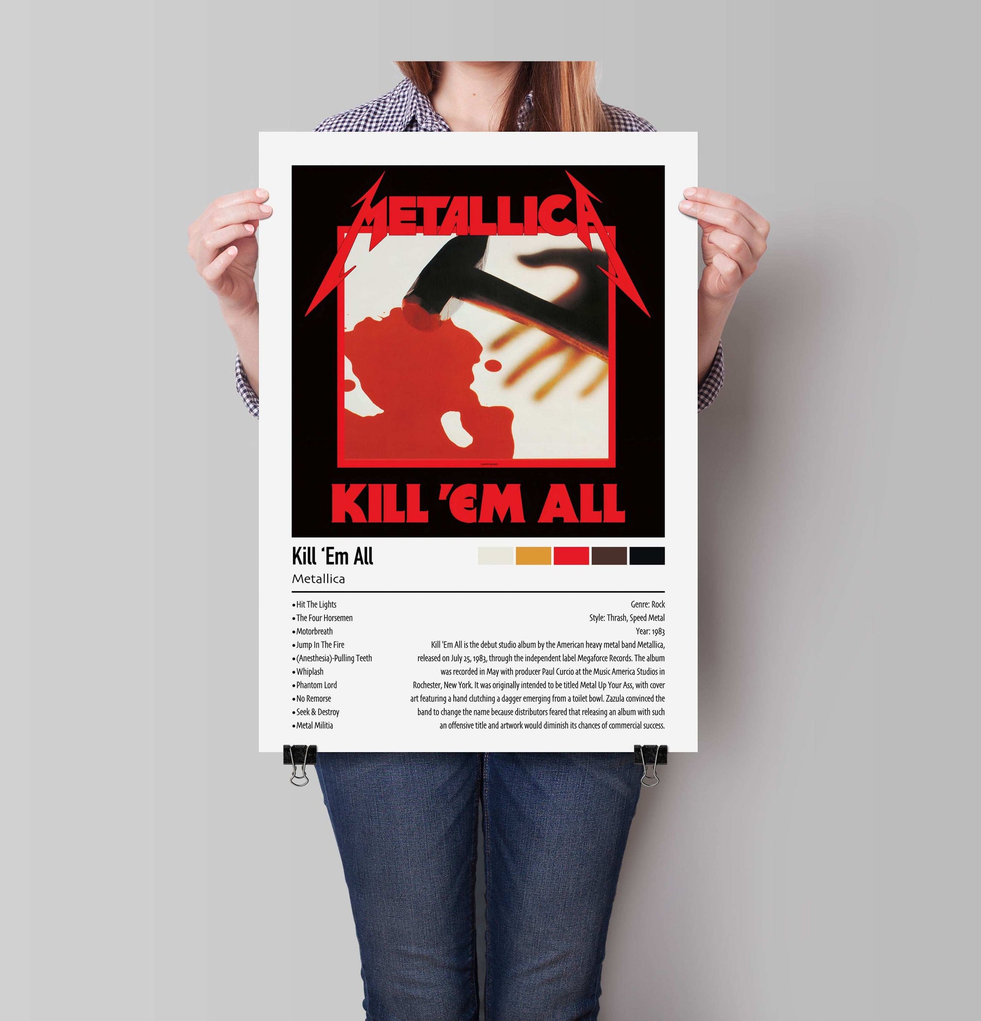 Metallica | Kill 'Em All | Custom Album Cover Poster Print