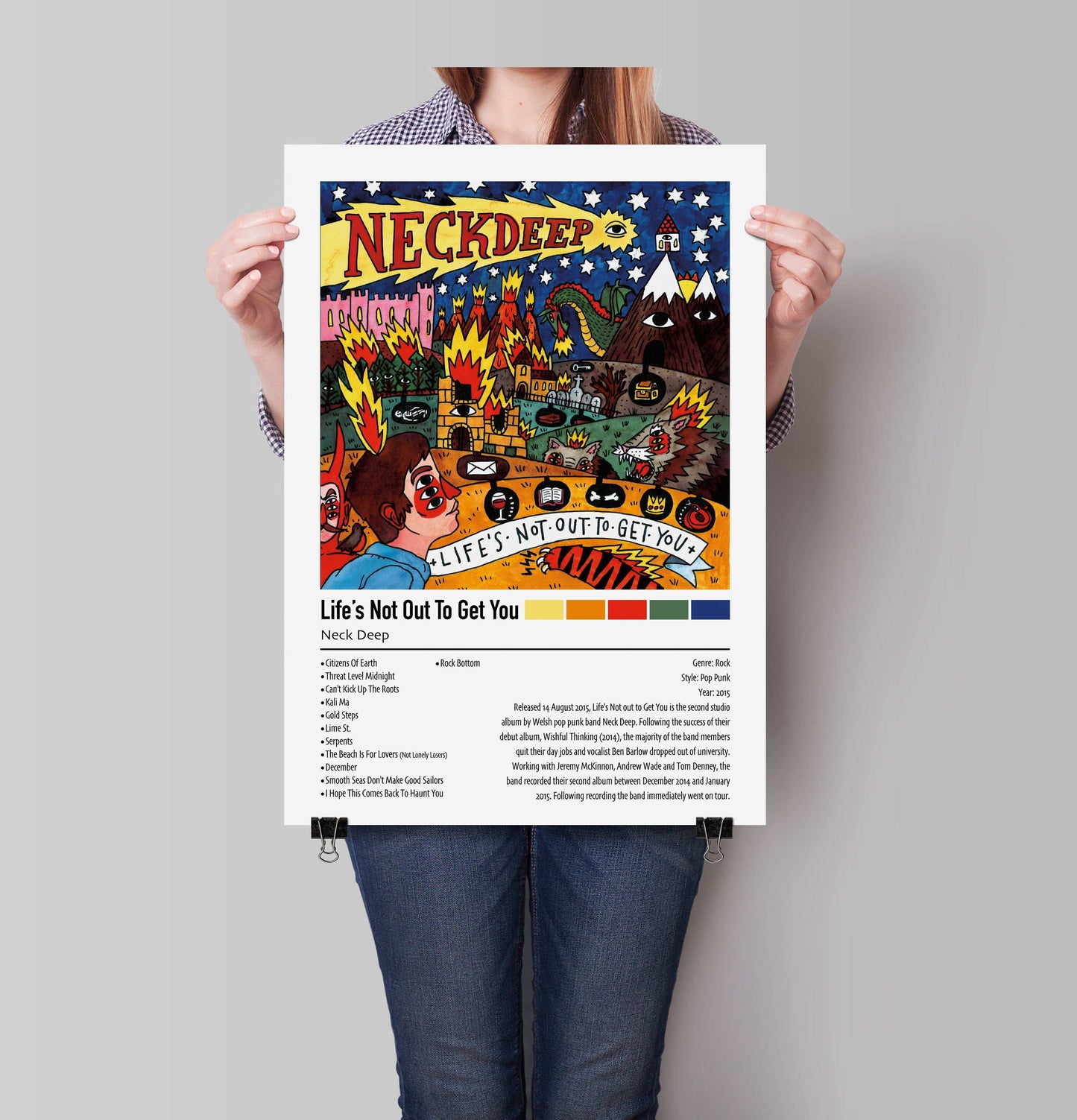 Neck Deep | Life's Not Out To Get You | Custom Album Cover Poster Print