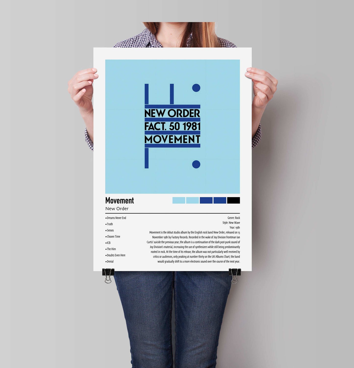 New Order | Movement | Custom Album Cover Poster Print