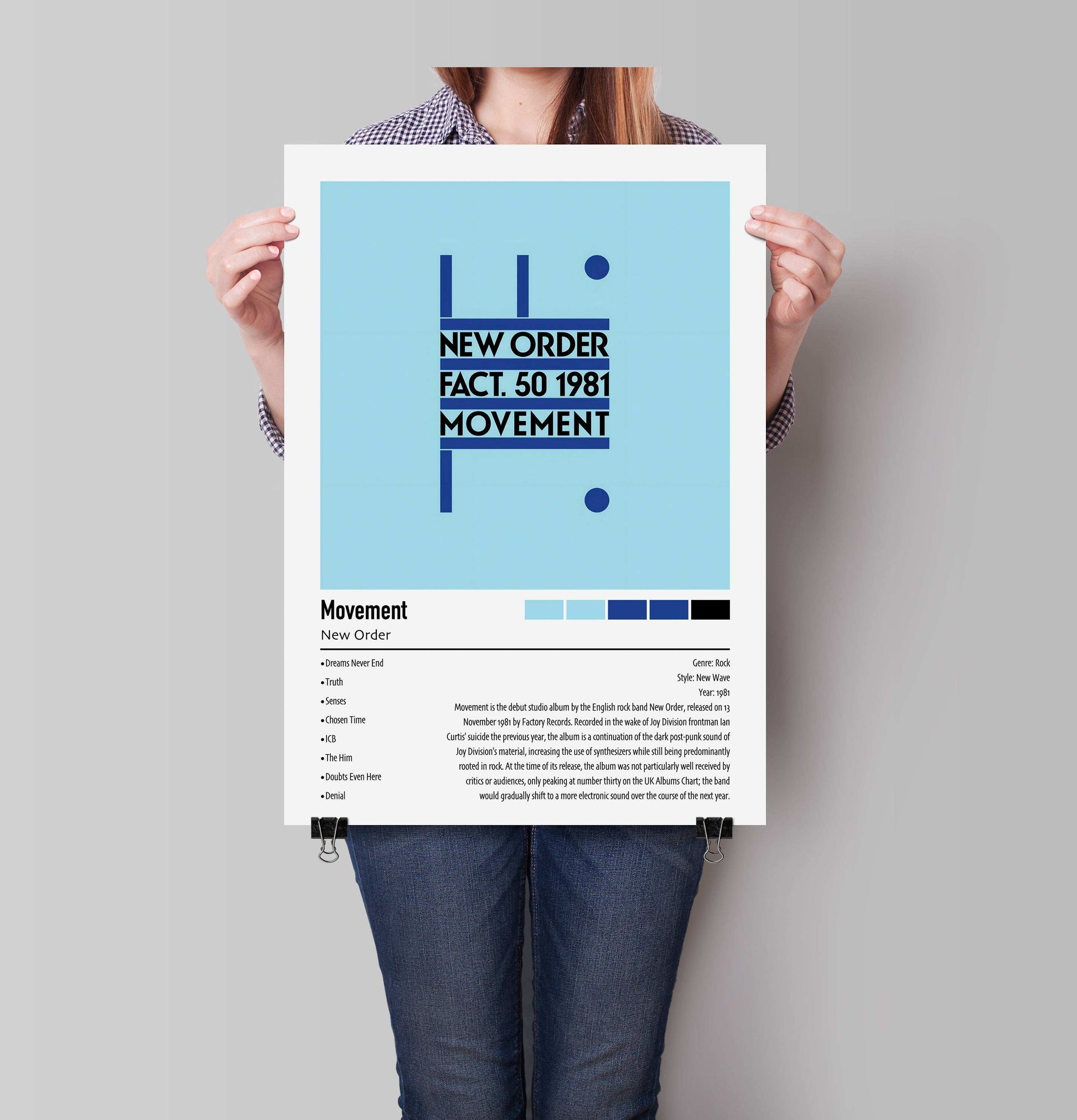 New Order | Movement | Custom Album Cover Poster Print