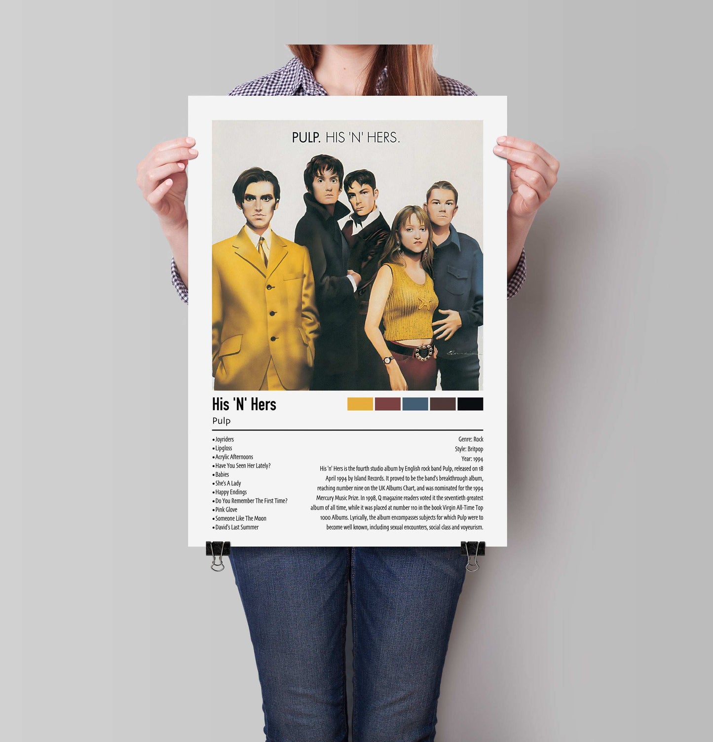 Pulp | His 'N' Hers | Custom Album Cover Poster Print