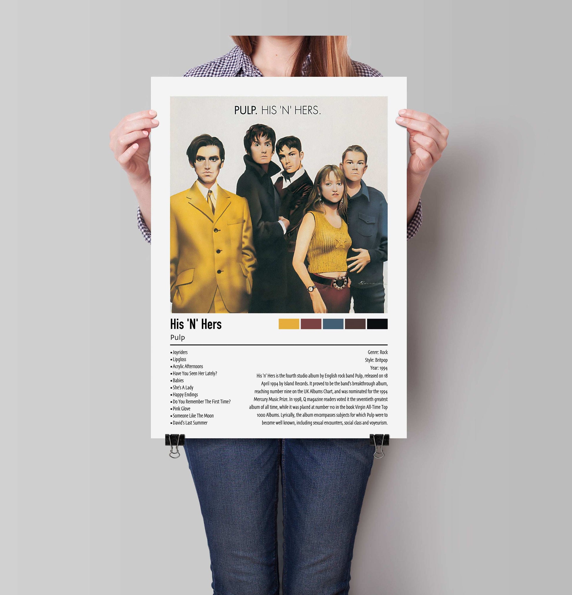 Pulp | His 'N' Hers | Custom Album Cover Poster Print
