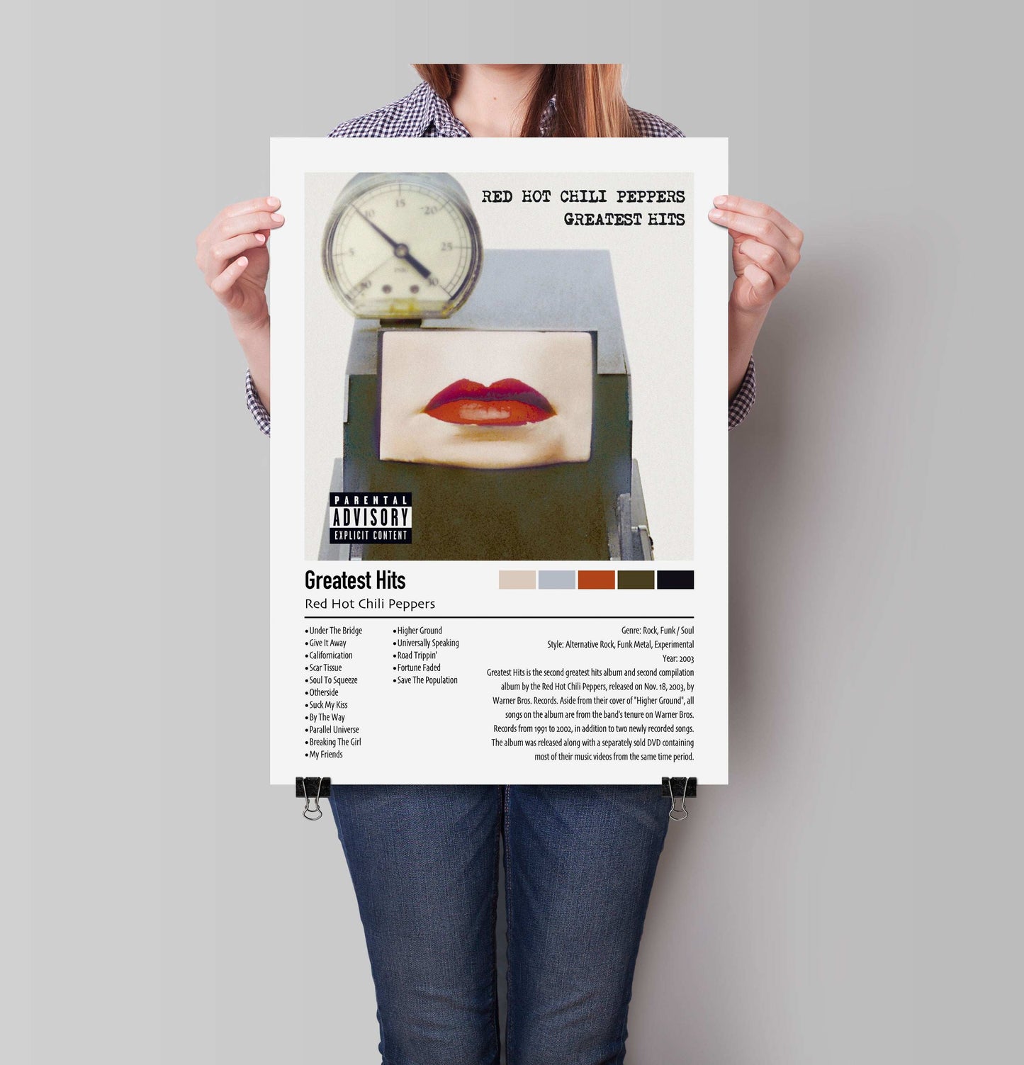 Red Hot Chili Peppers | Greatest Hits | Custom Album Cover Poster Print