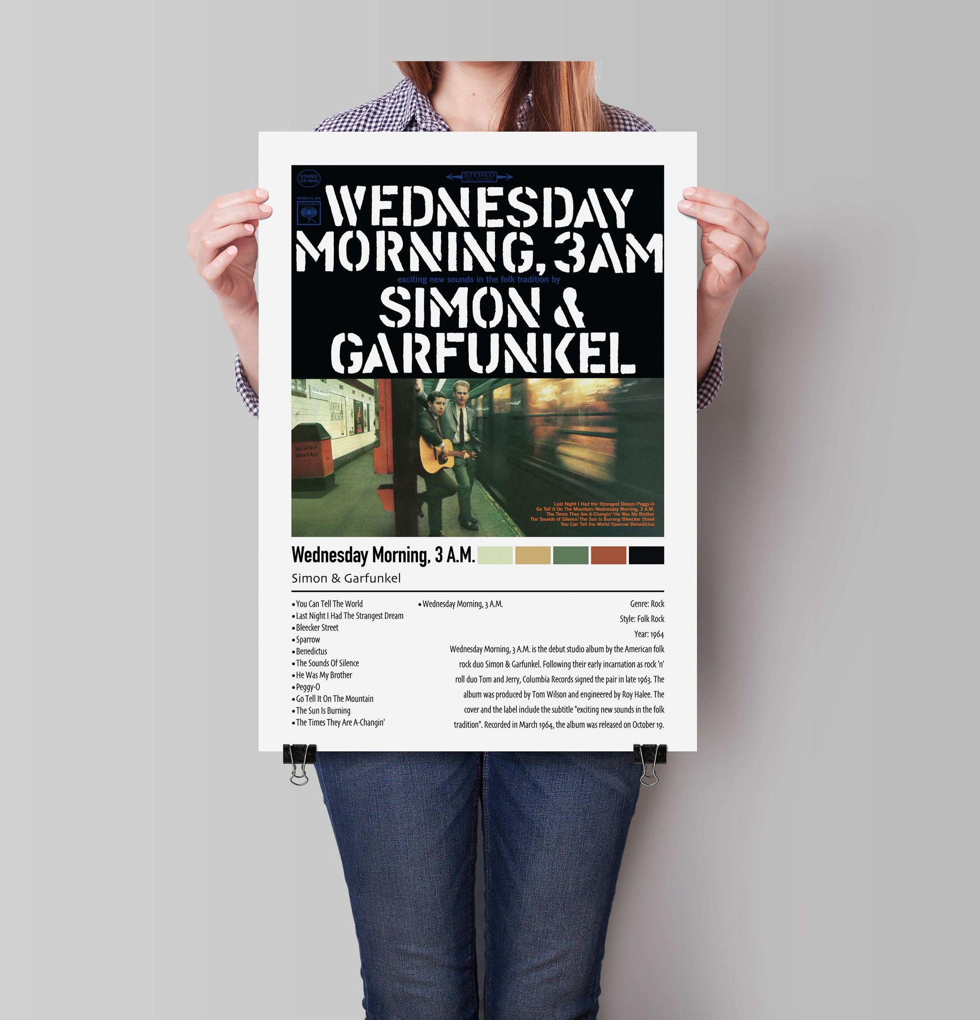 Simon & Garfunkel | Wednesday Morning, 3 A.M. | Custom Album Cover Poster Print