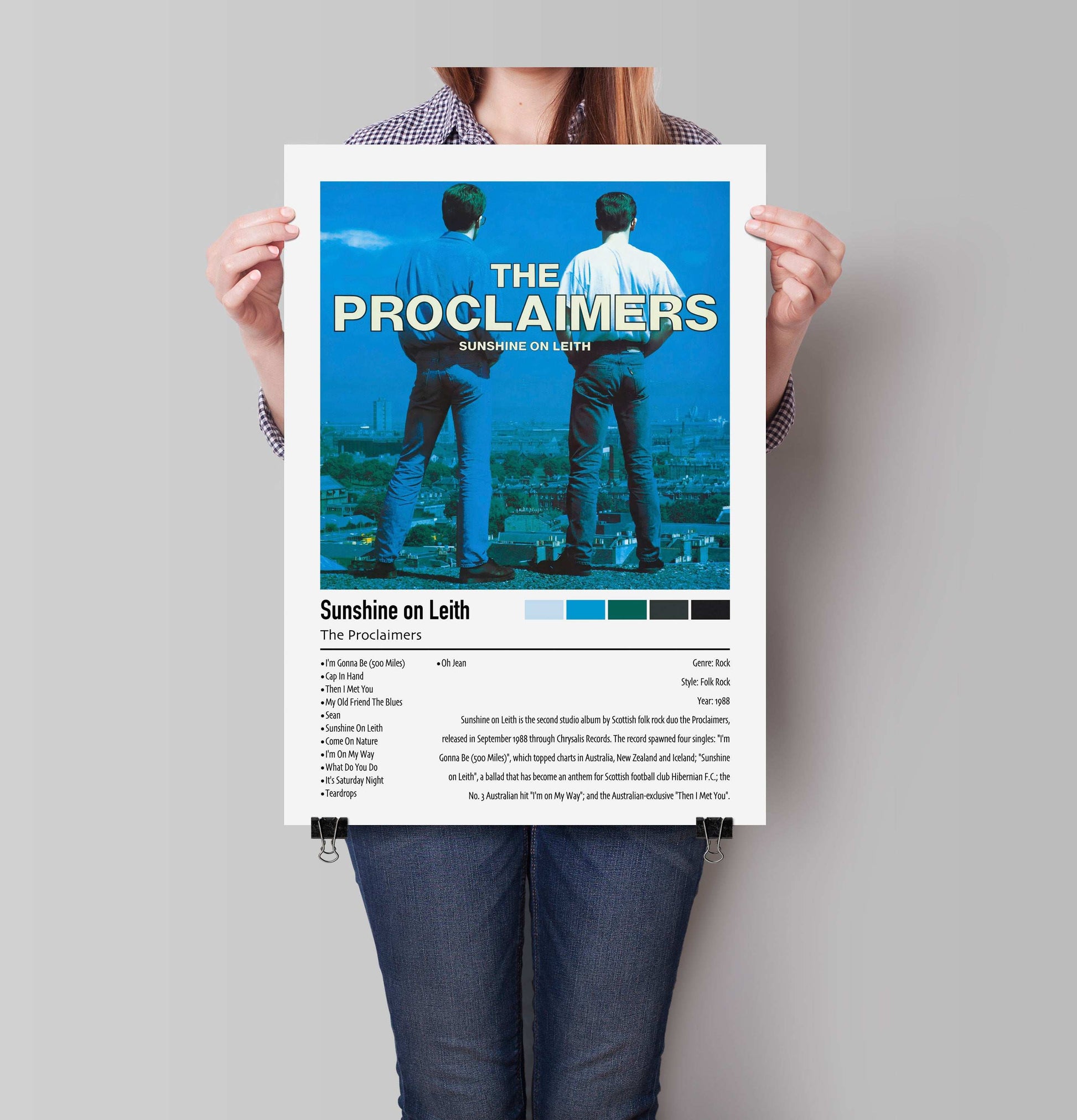 The Proclaimers | Sunshine on Leith | Custom Album Cover Poster Print