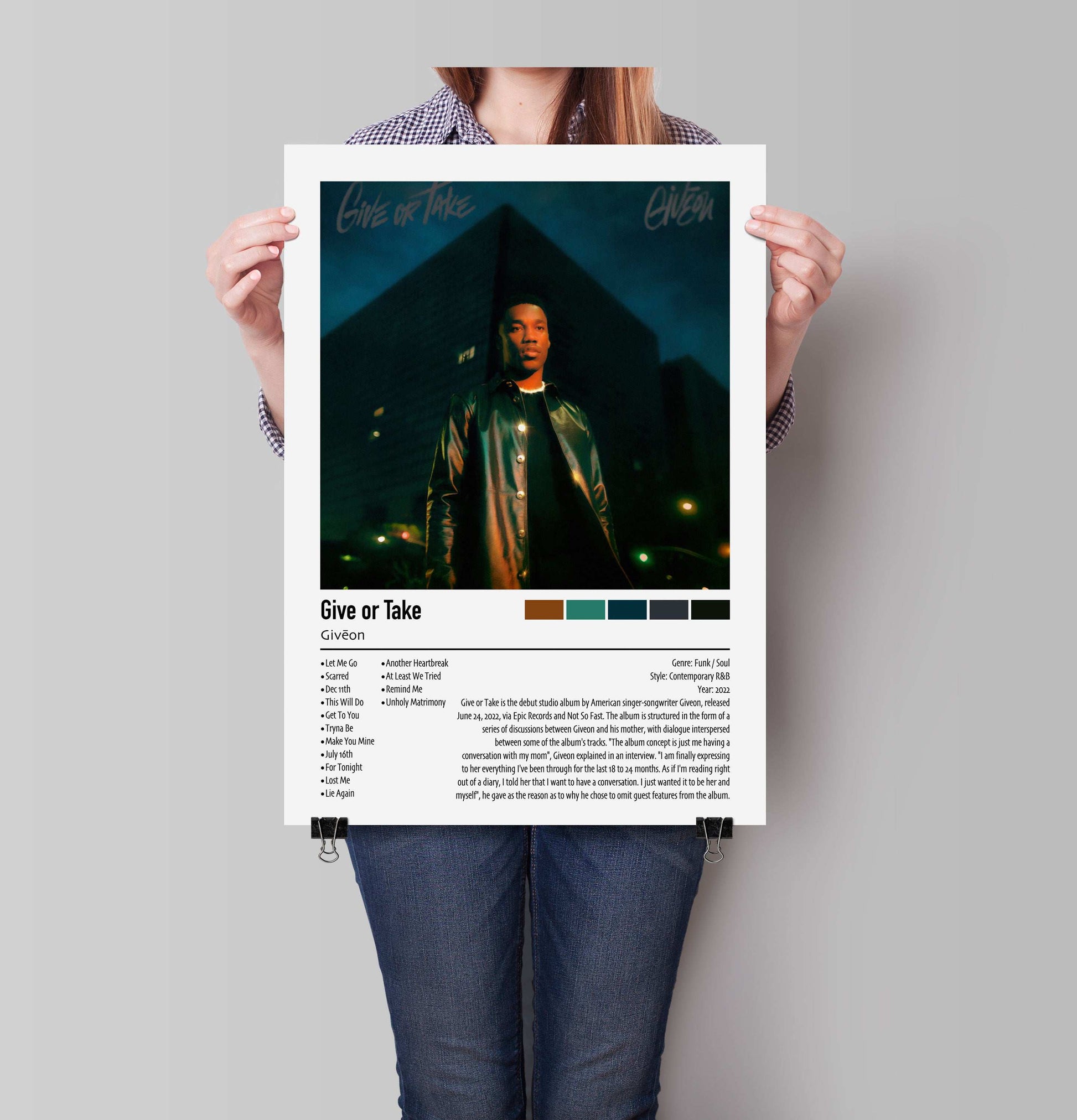Givèon | Give or Take | Custom Album Cover Poster Print