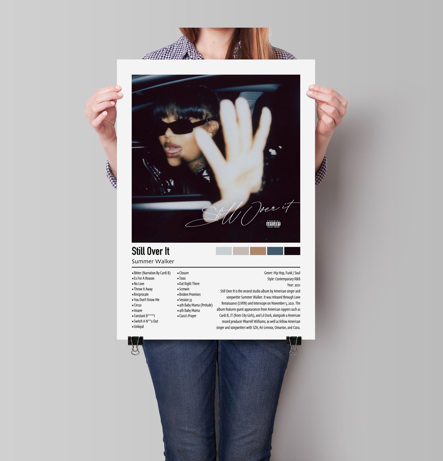 Summer Walker | Still Over It | Custom Album Cover Poster Print