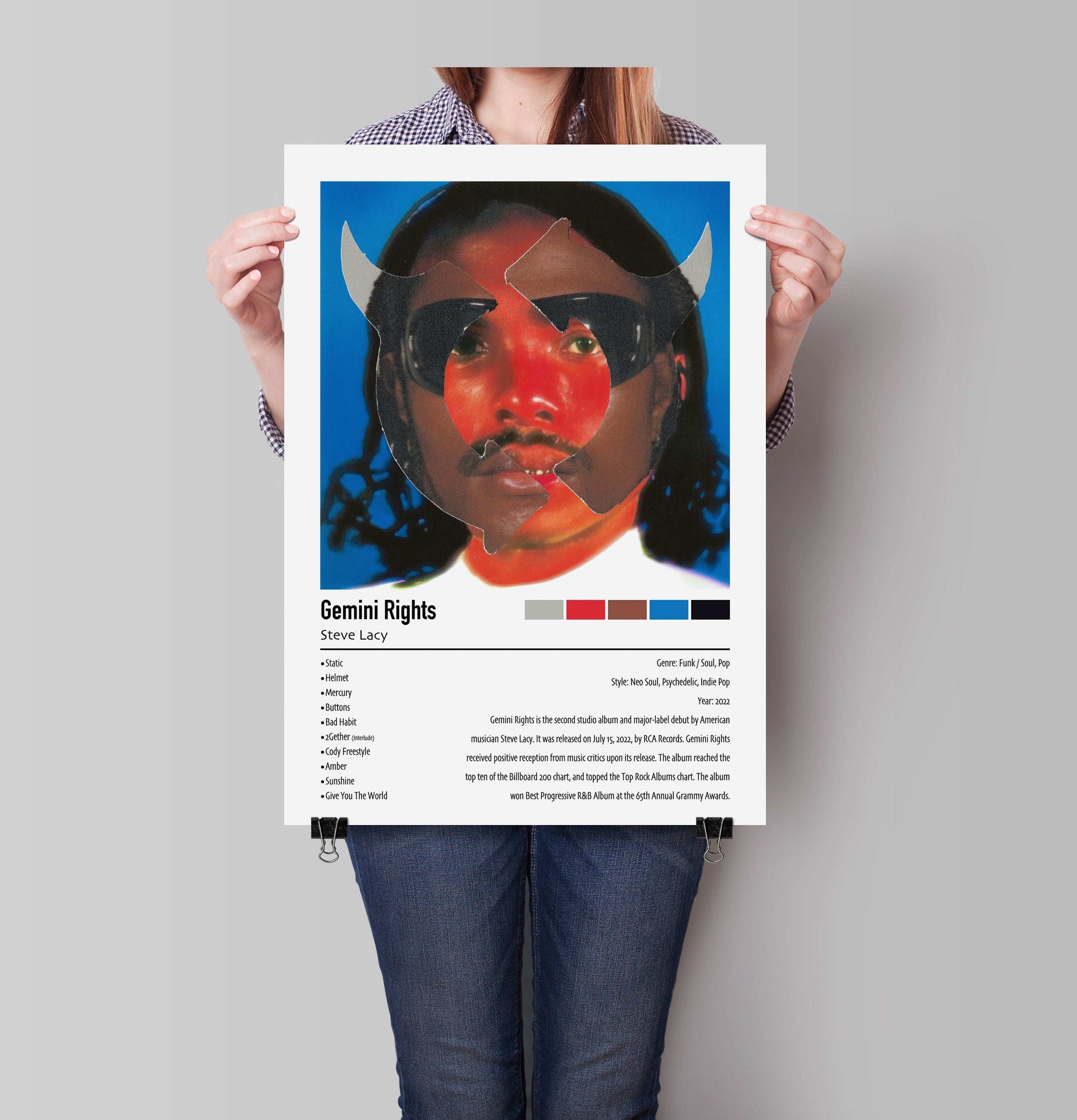 Steve Lacy | Gemini Rights | Custom Album Cover Poster Print