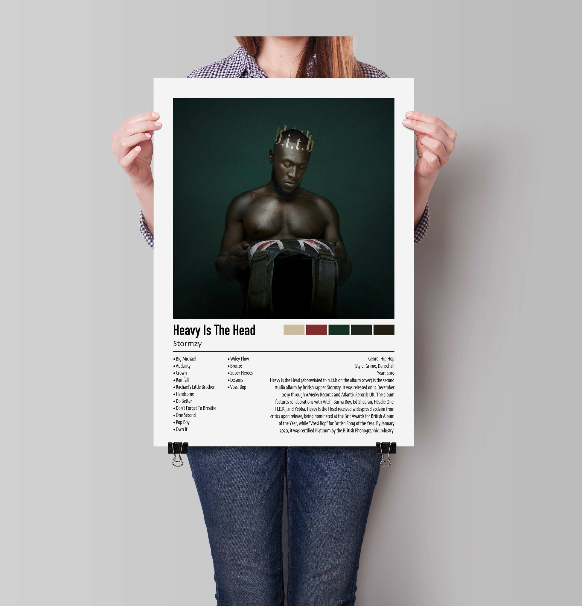 Stormzy | Heavy Is The Head | Custom Album Cover Poster Print