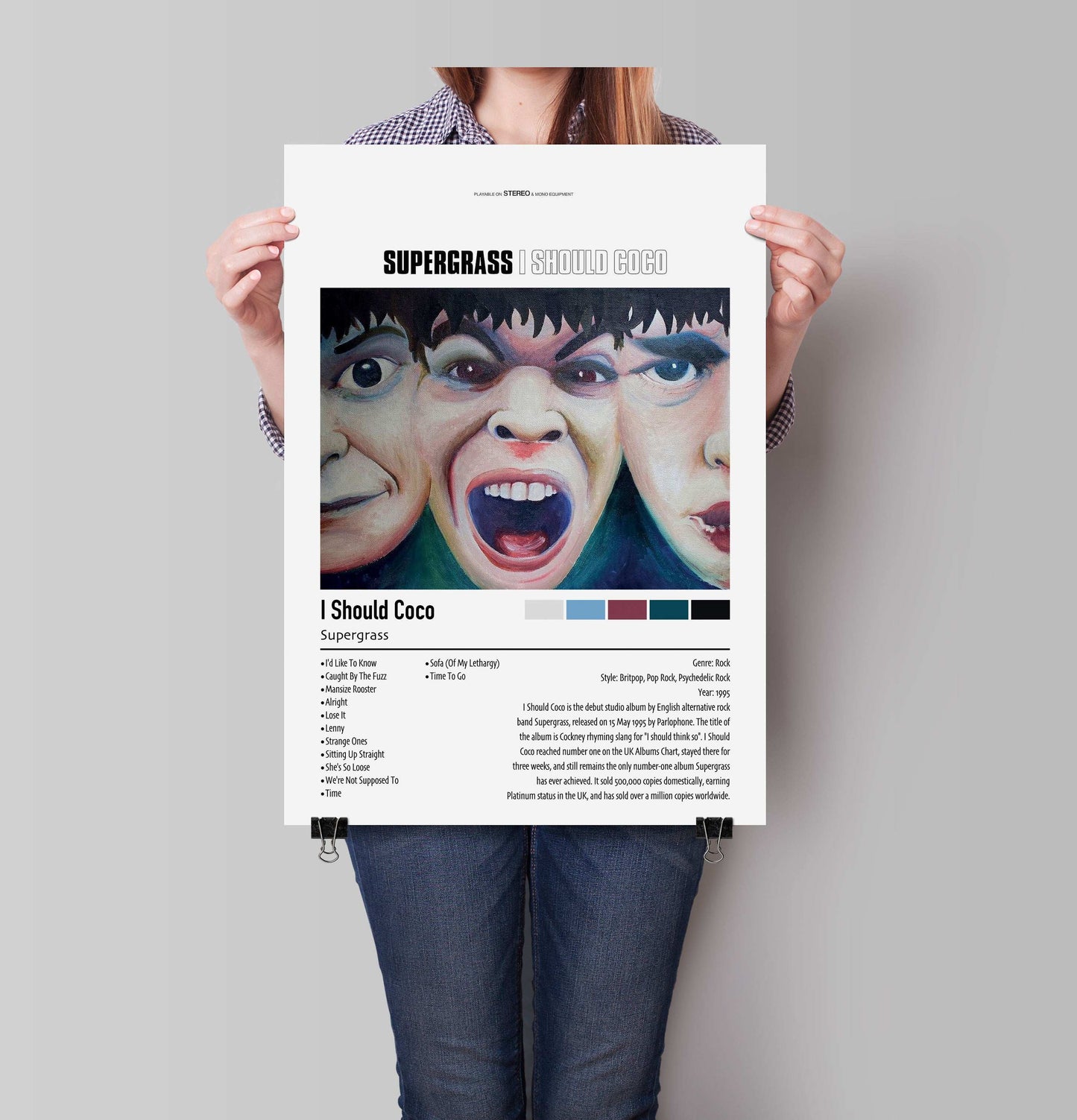 Supergrass | I Should Coco | Custom Album Cover Poster Print