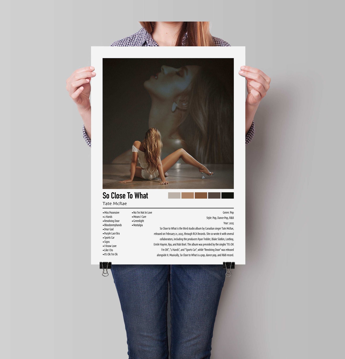 Tate McRae | So Close To What | Custom Album Cover Poster Print