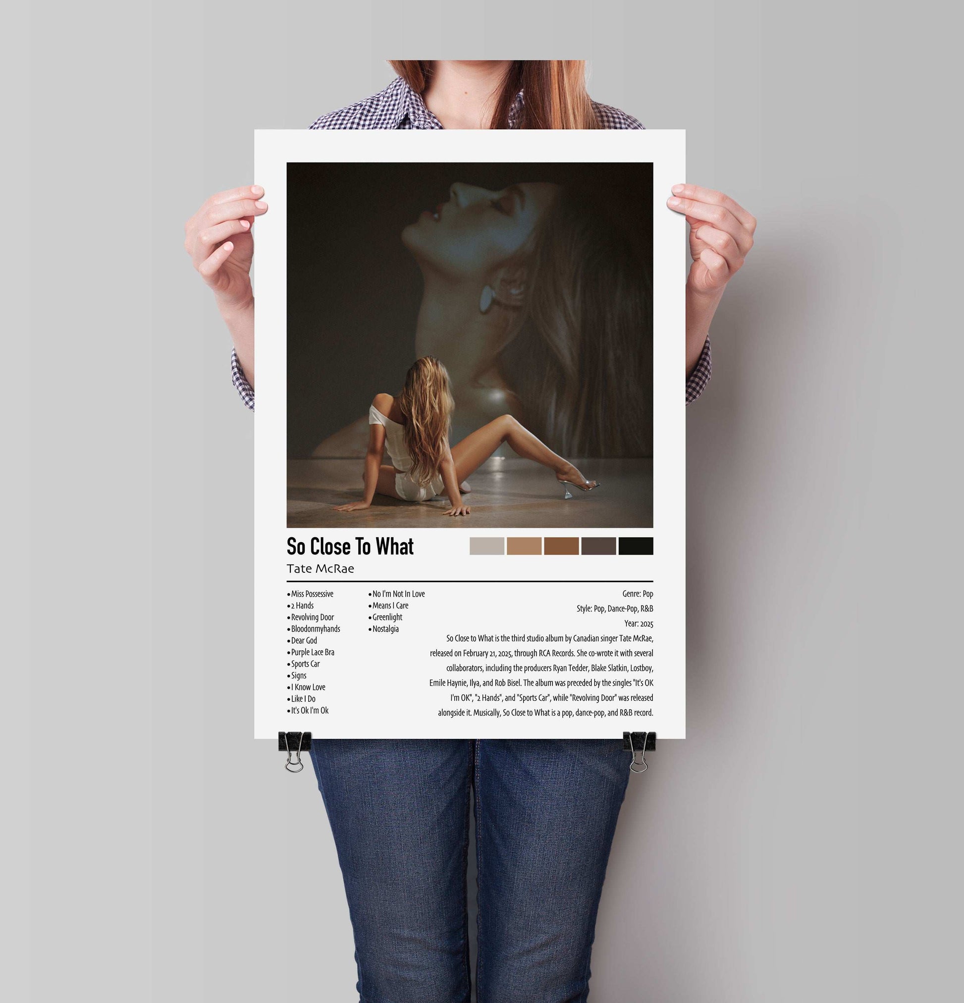 Tate McRae | So Close To What | Custom Album Cover Poster Print