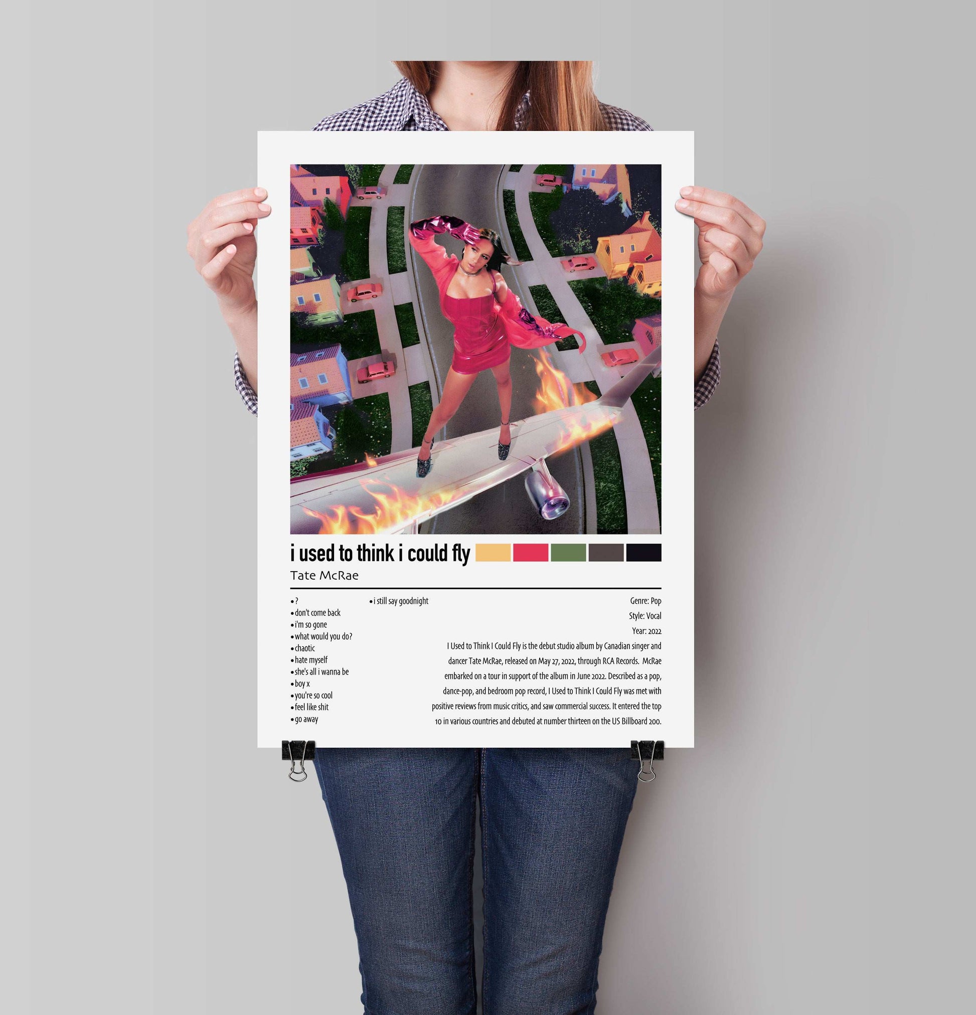 Tate McRae | i used to think i could fly | Custom Album Cover Poster Print