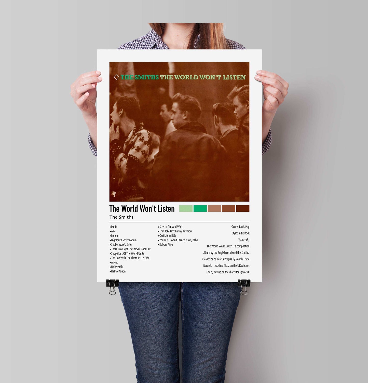 The Smiths | The World Won't Listen | Custom Album Cover Poster Print