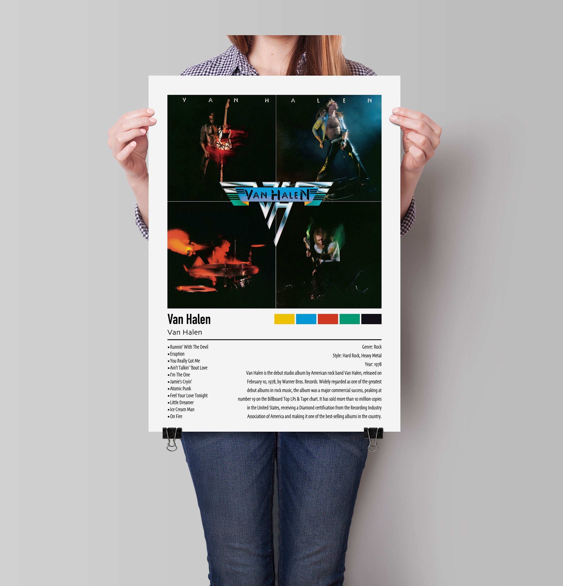 Van Halen | Van Halen | Custom Album Cover Poster Print