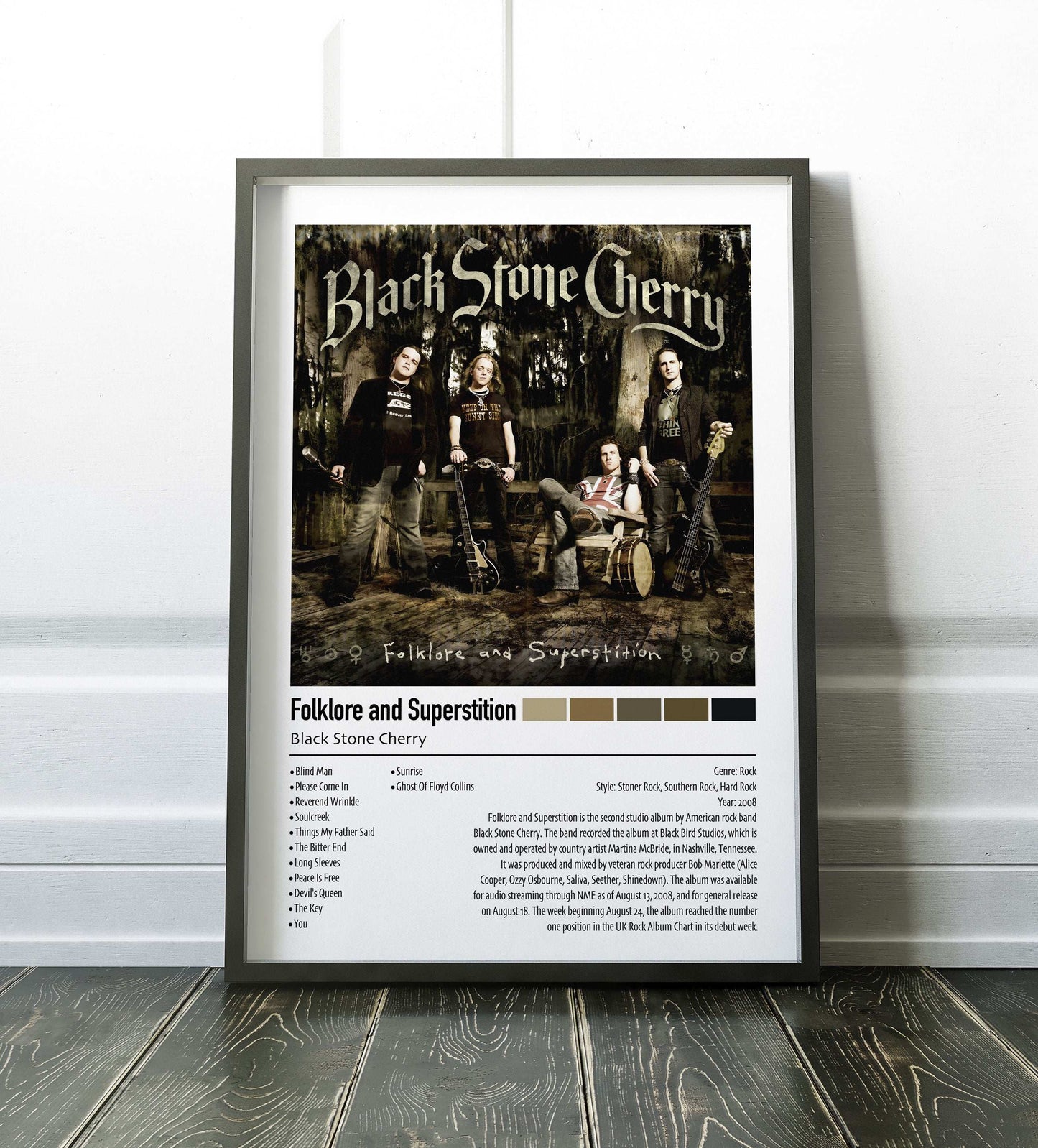 Black Stone Cherry | Folklore and Superstition | Custom Album Cover Poster Print