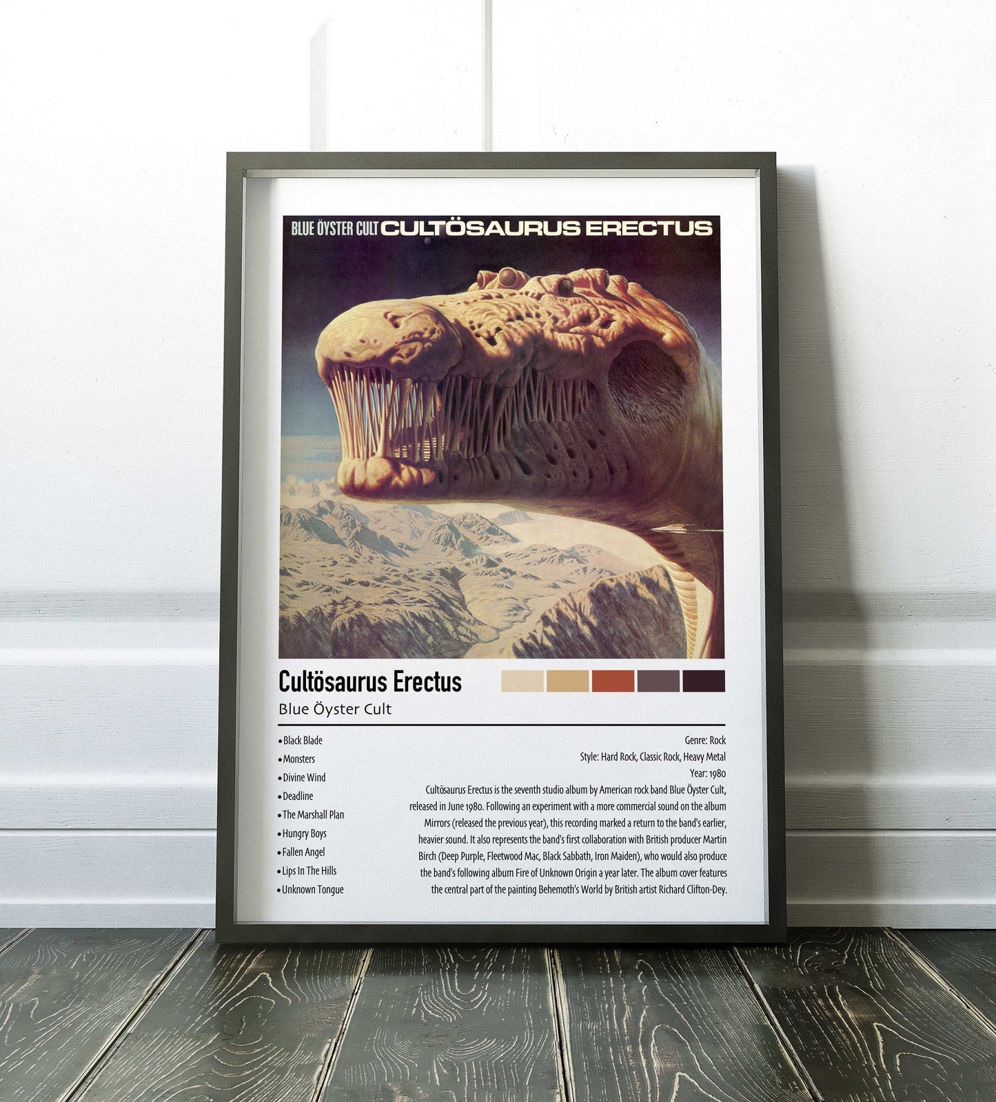 Blue Öyster Cult | Cultösaurus Erectus | Custom Album Cover Poster Print