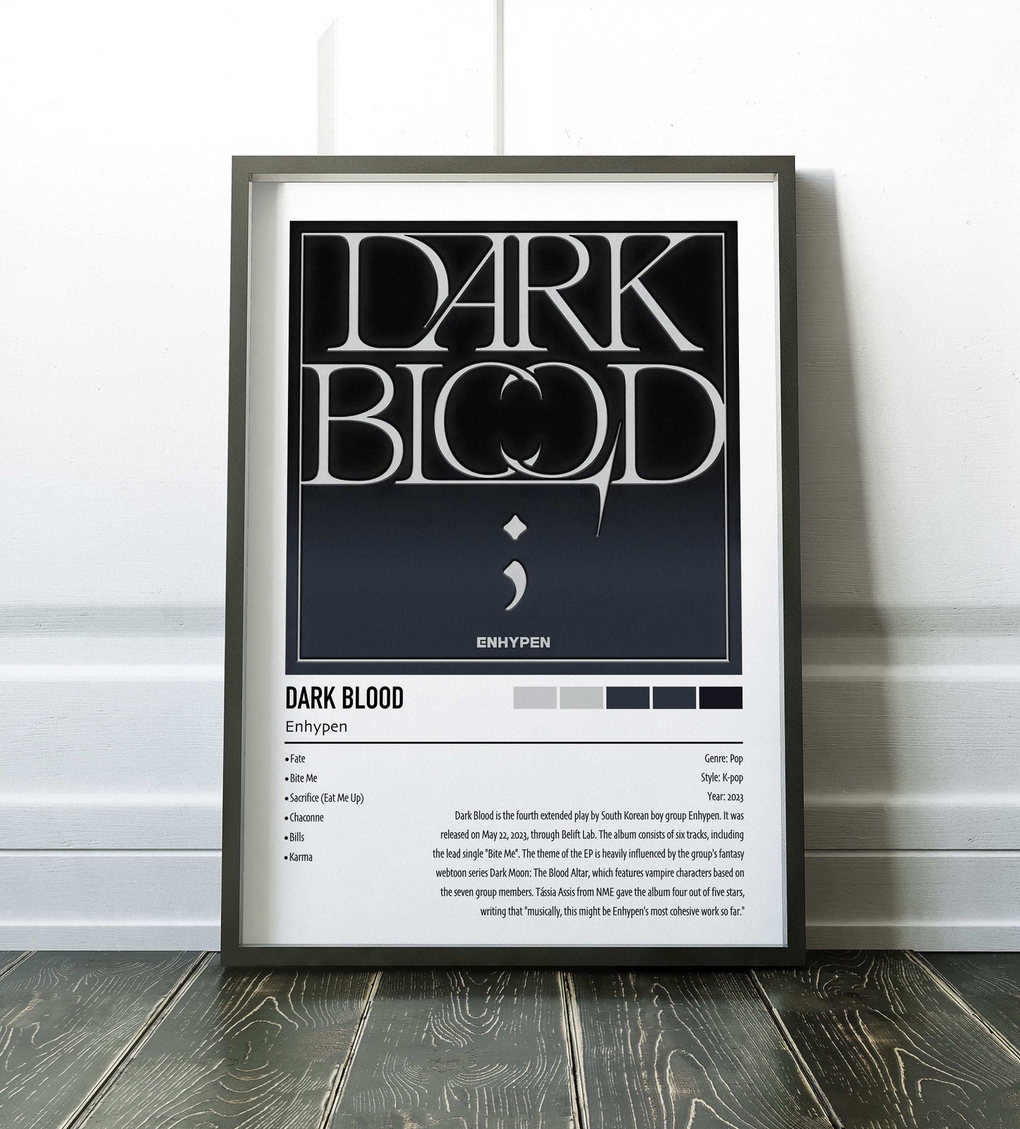 Enyhpen | DARK BLOOD | Custom Album Cover Poster Print