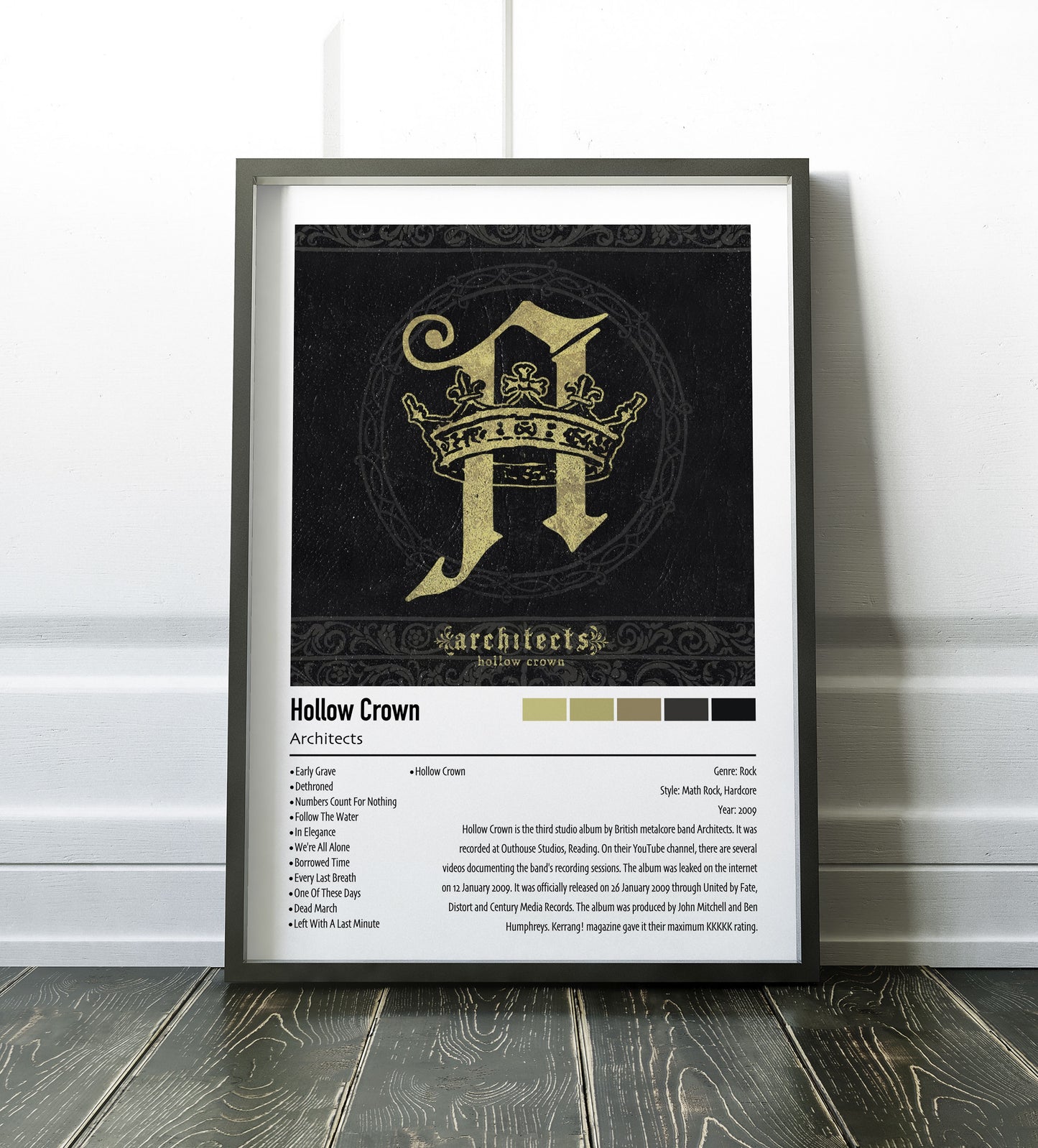 Architects | Hollow Crown | Custom Album Cover Poster Print
