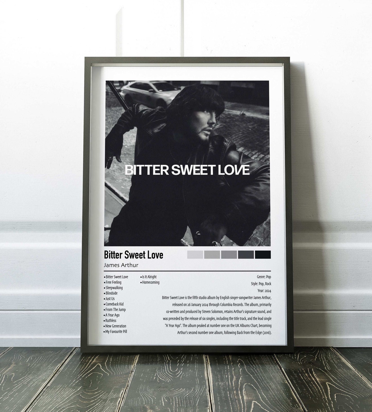 James Arthur | Bitter Sweet Love | Custom Album Cover Poster Print