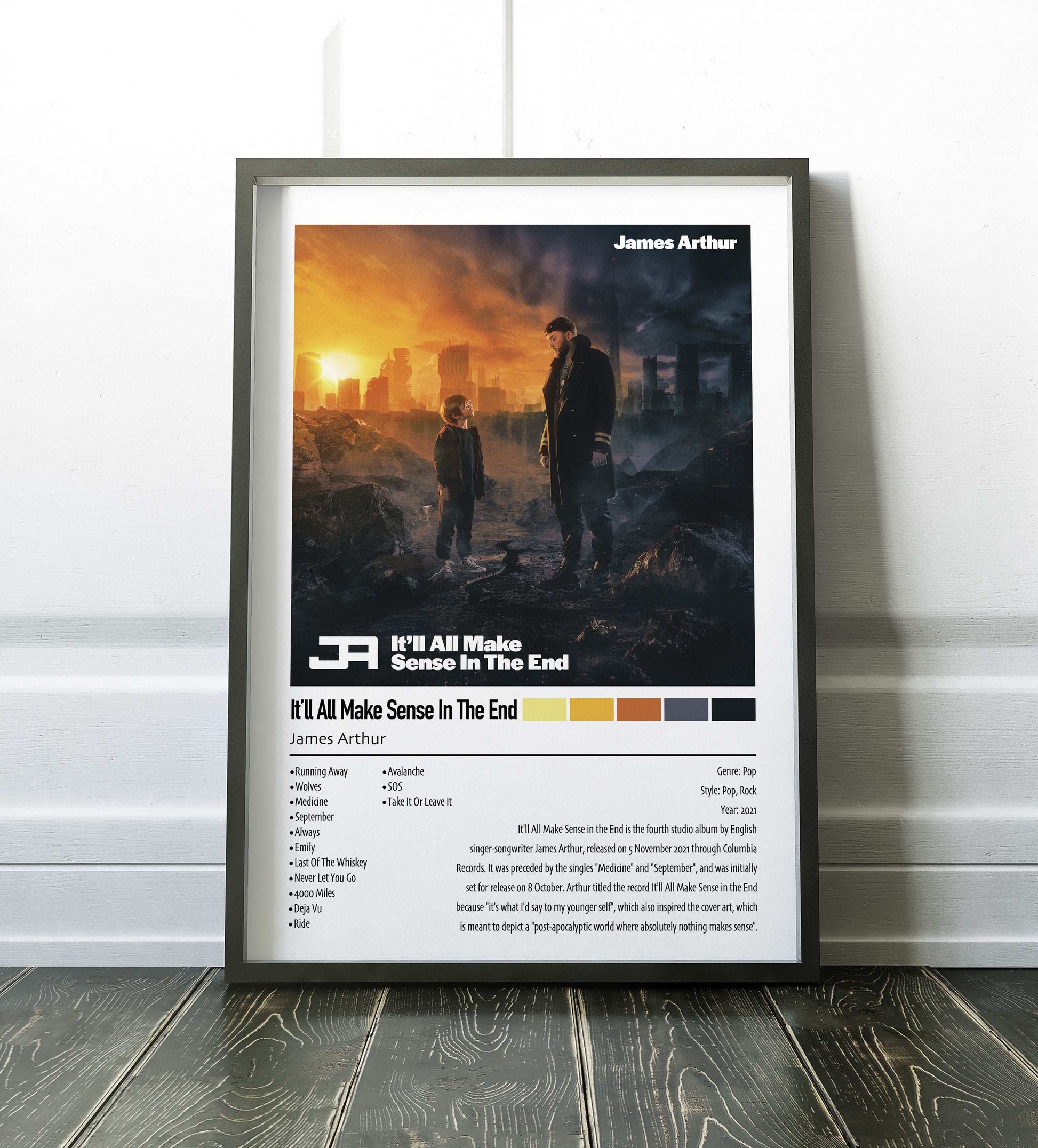 James Arthur | It'll All Make Sense In The End | Custom Album Cover Poster Print
