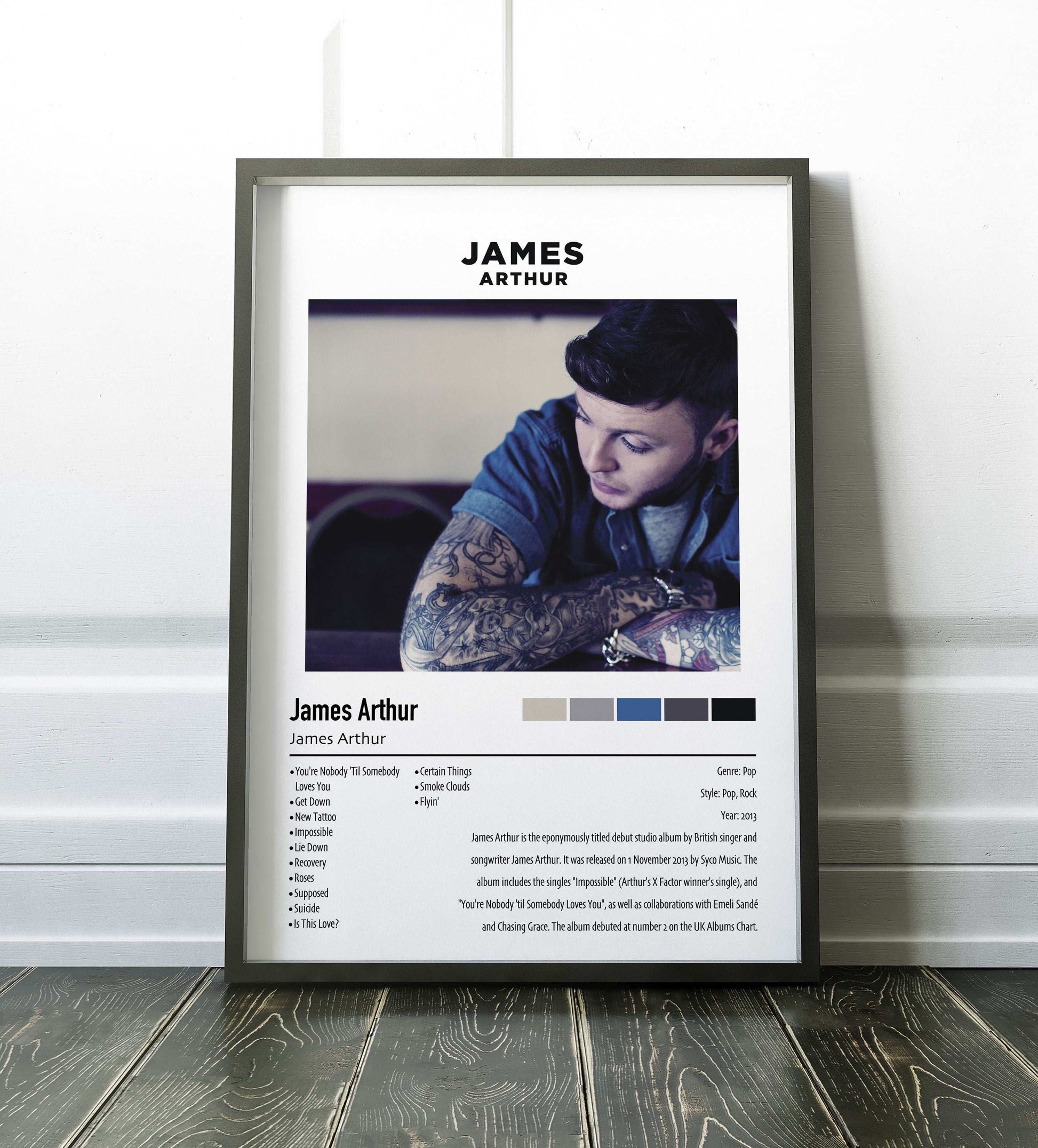James Arthur | James Arthur | Custom Album Cover Poster Print