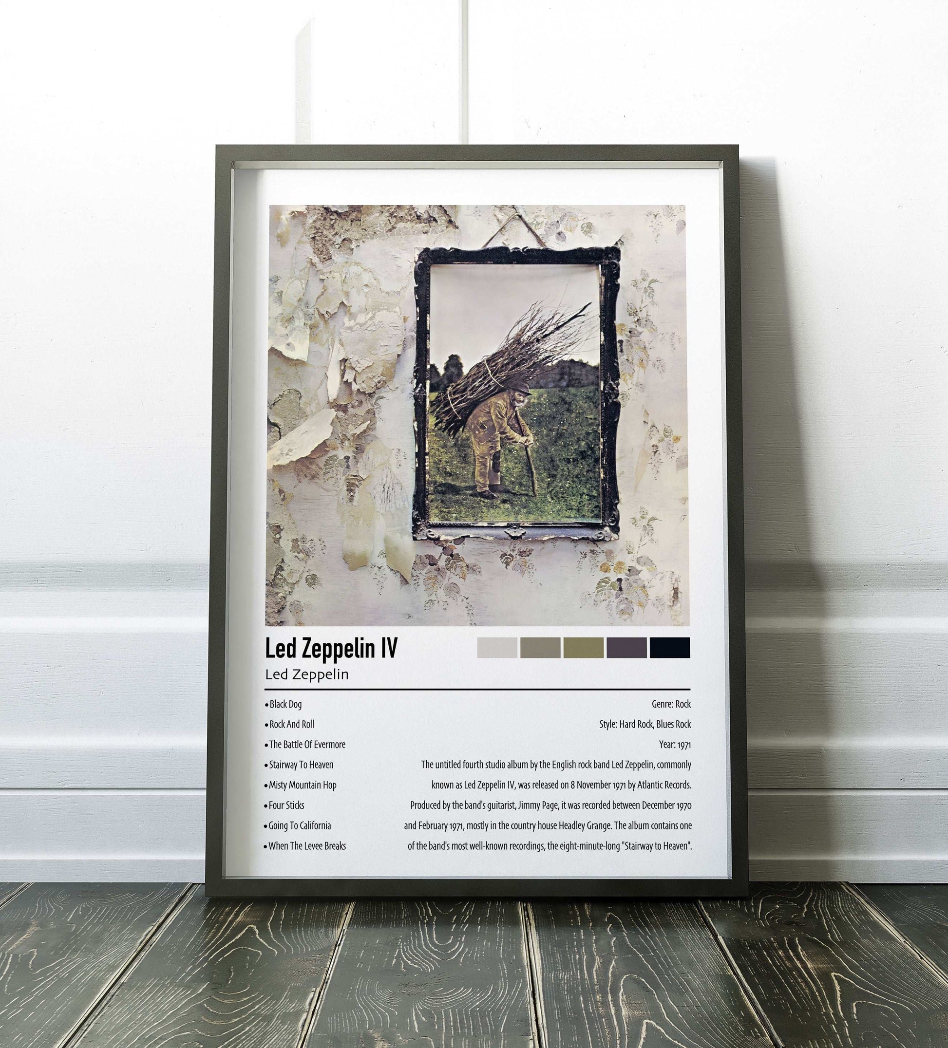 Led Zeppelin | Led Zeppelin IV | Custom Album Cover Poster Print
