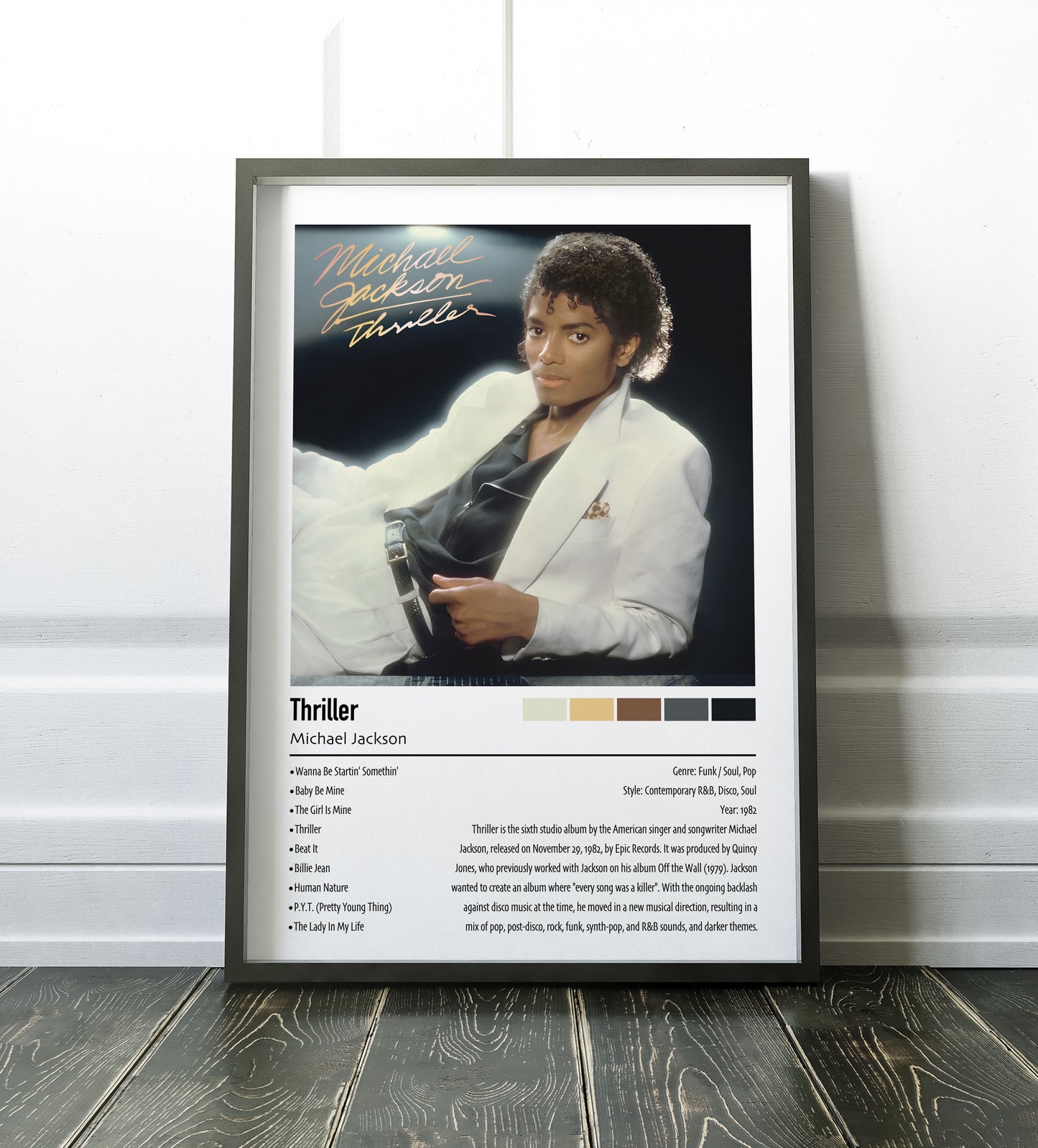 Micheal Jackson | Thriller | Custom Album Cover Poster Print