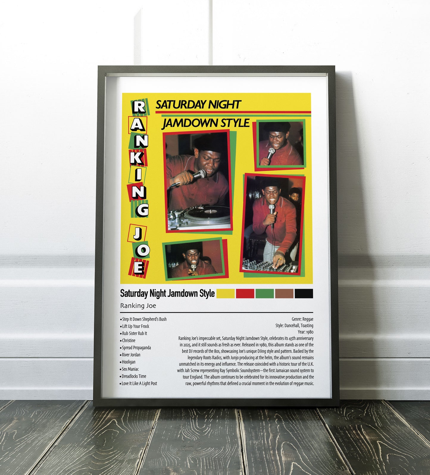 Ranking Joe | Saturday Night Jamdown Style | Custom Album Cover Poster Print