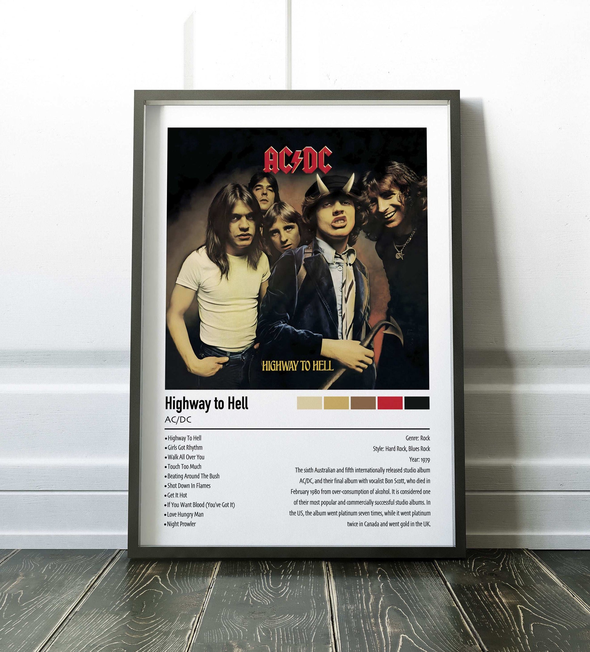 AC/DC | Highway To Hell | Custom Album Cover Poster Print