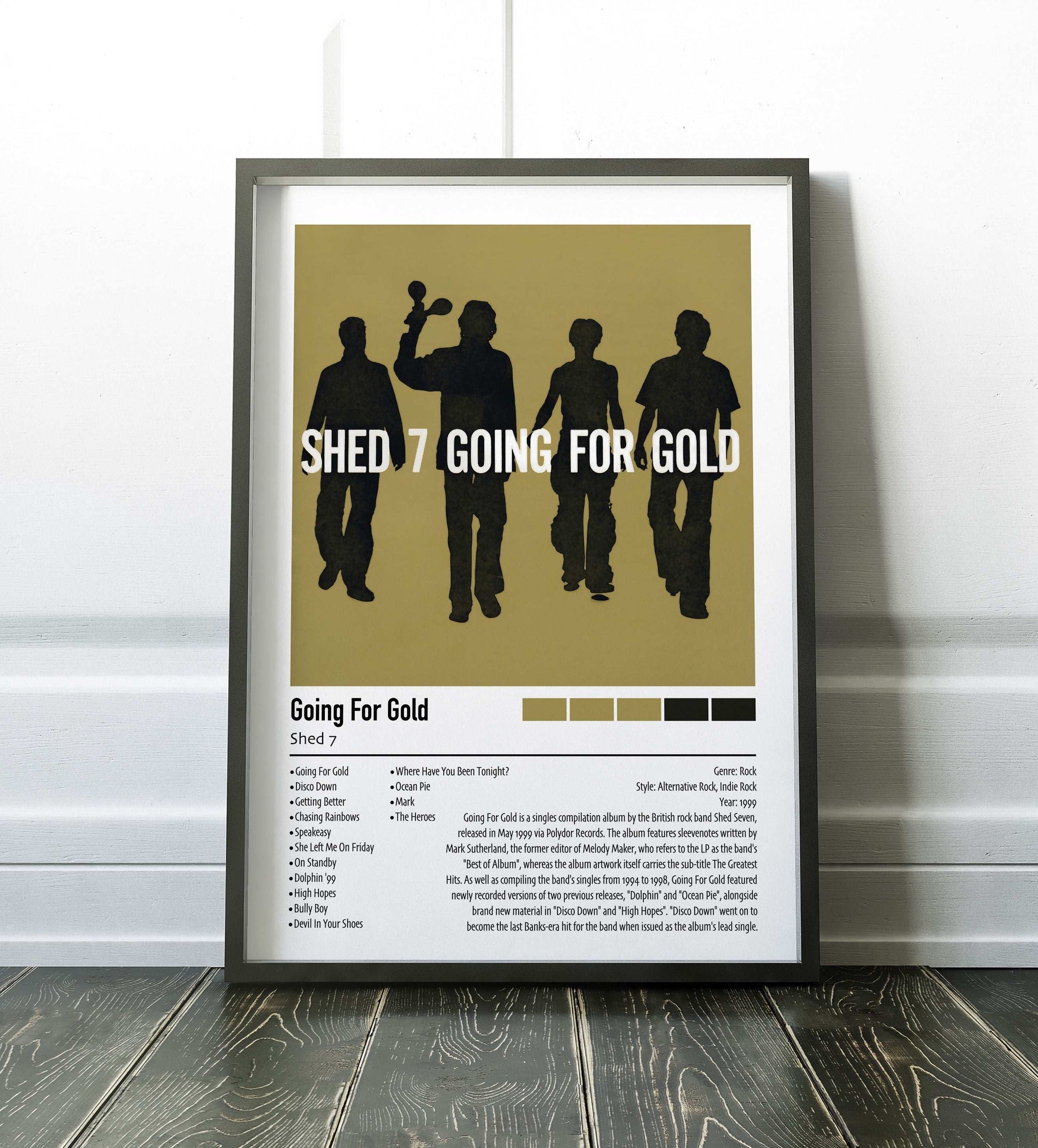 Shed 7 | Going For Gold | Custom Album Cover Poster Print