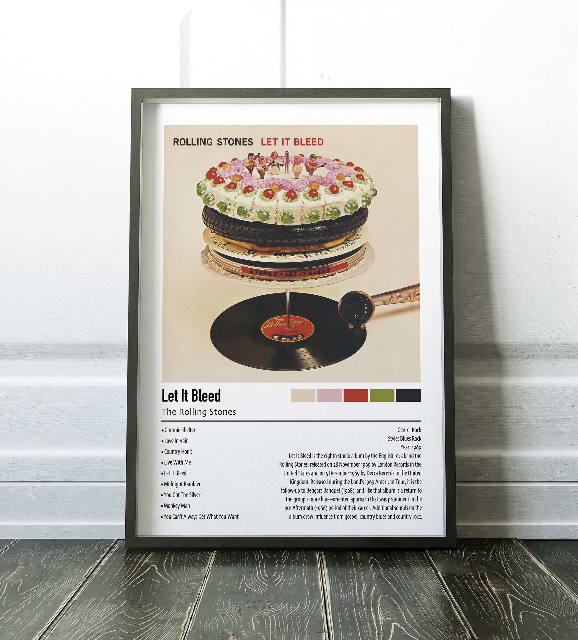The Rolling Stones | Let It Bleed | Custom Album Cover Poster Print