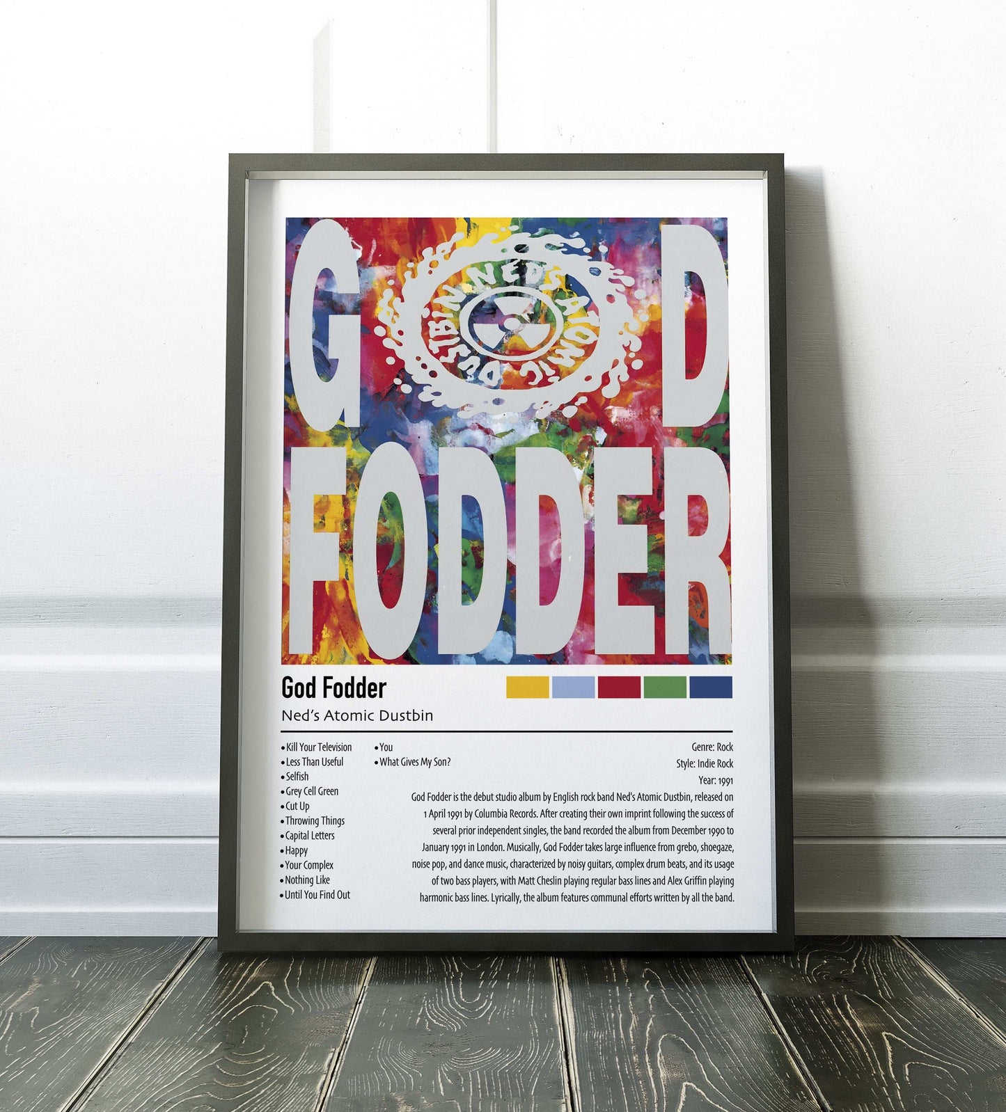 Ned's Atomic Dustbin | God Fodder | Custom Album Cover Poster Print