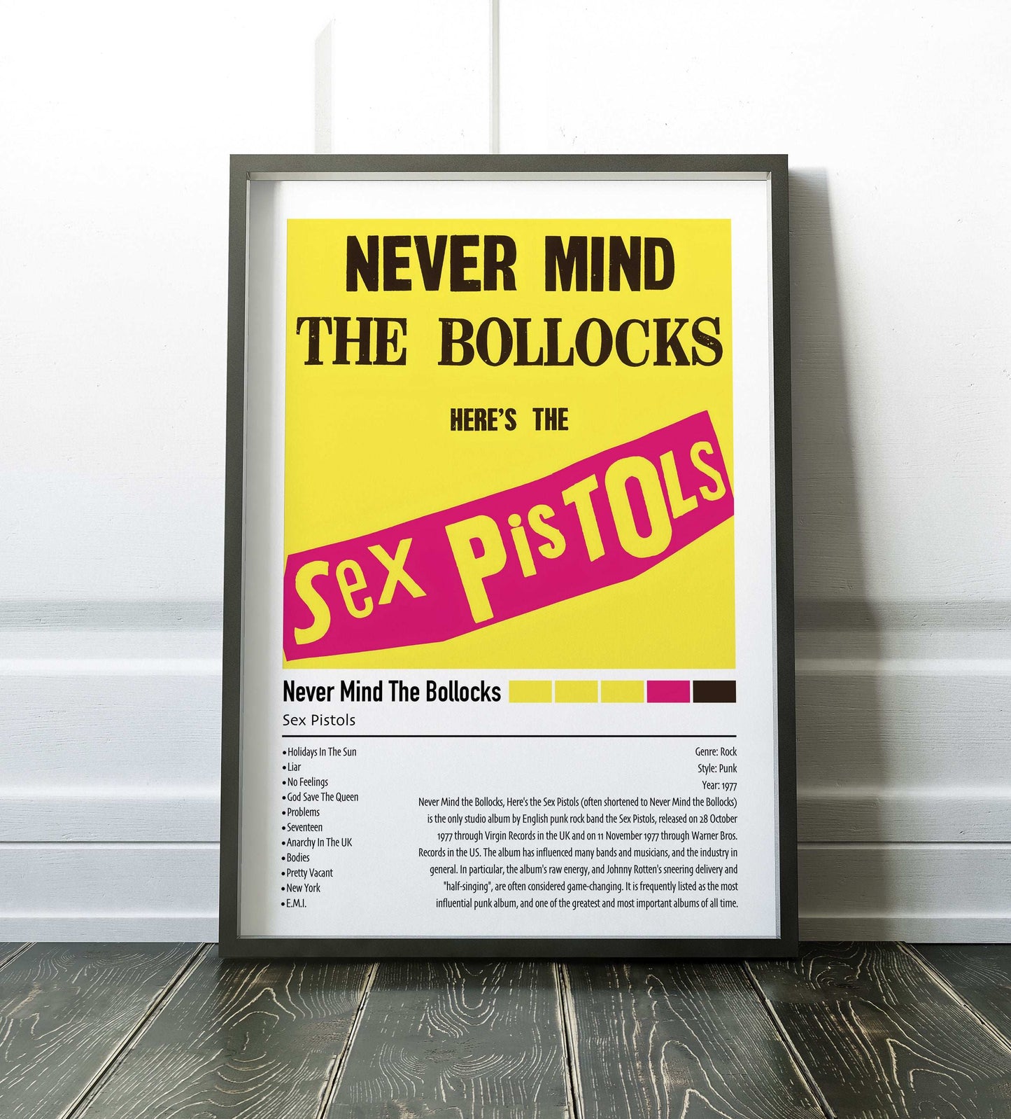 Sex Pistols | Never Mind The Bollocks | Custom Album Cover Poster Print
