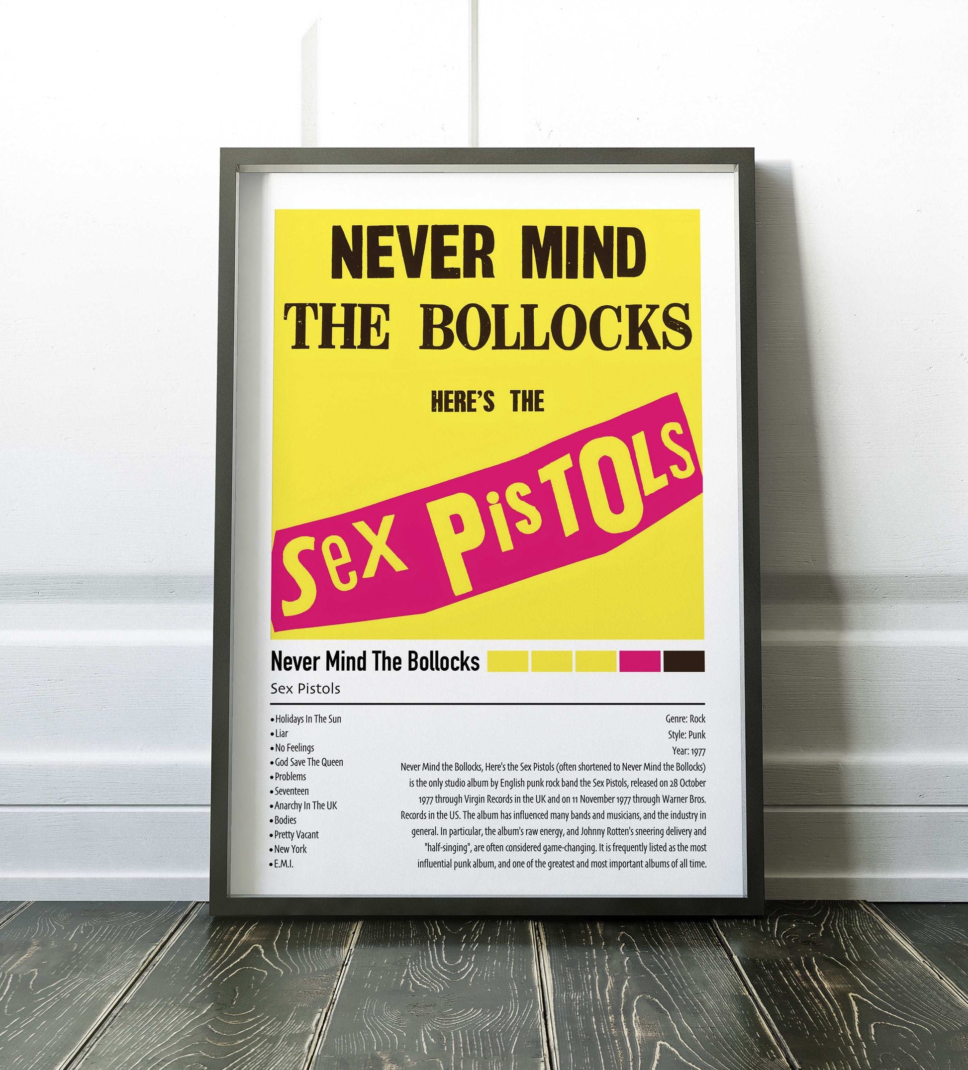 Sex Pistols | Never Mind The Bollocks | Custom Album Cover Poster Print