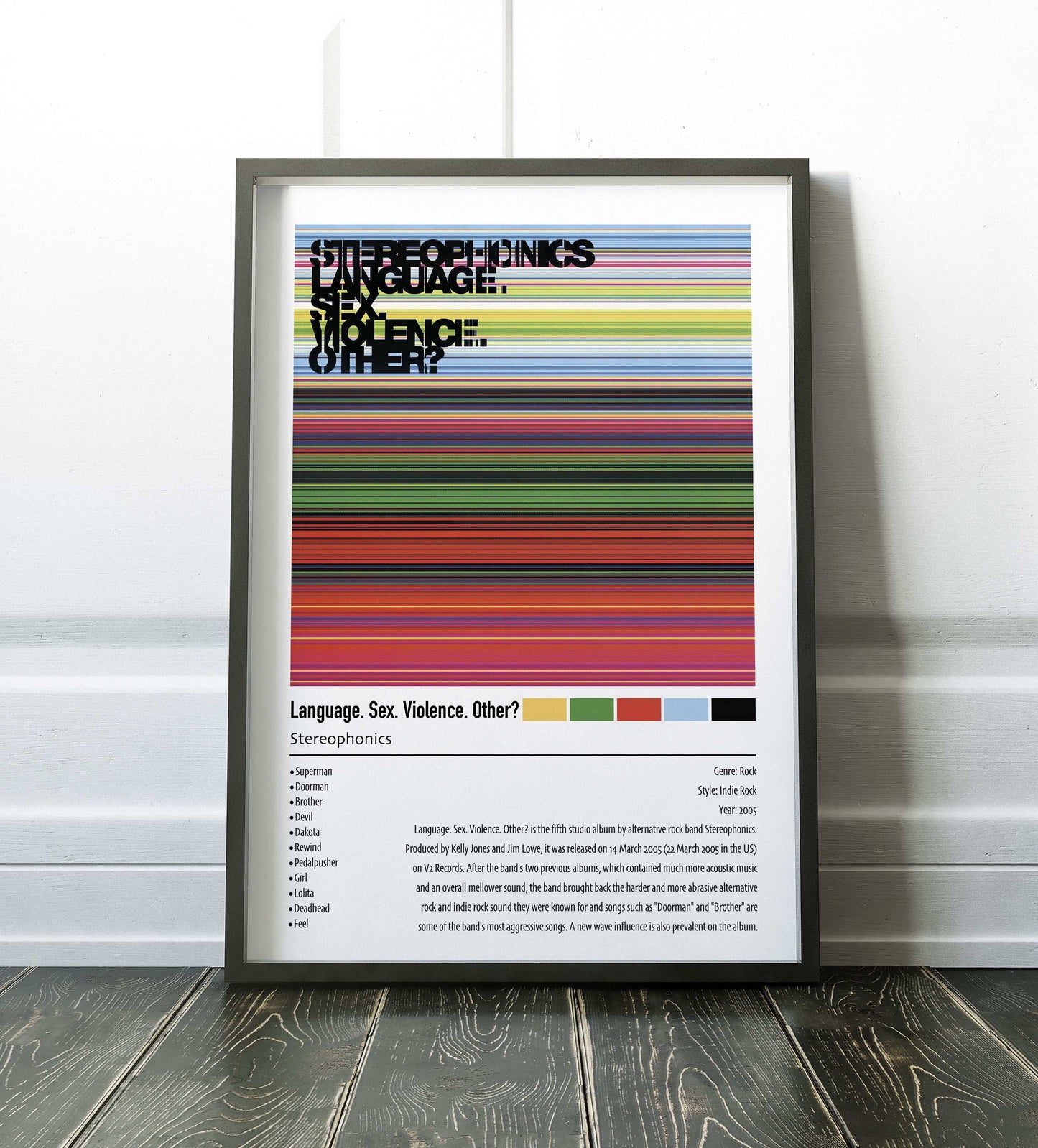 Stereophonics | Language. Sex. Violence. Other | Custom Album Cover Poster Print