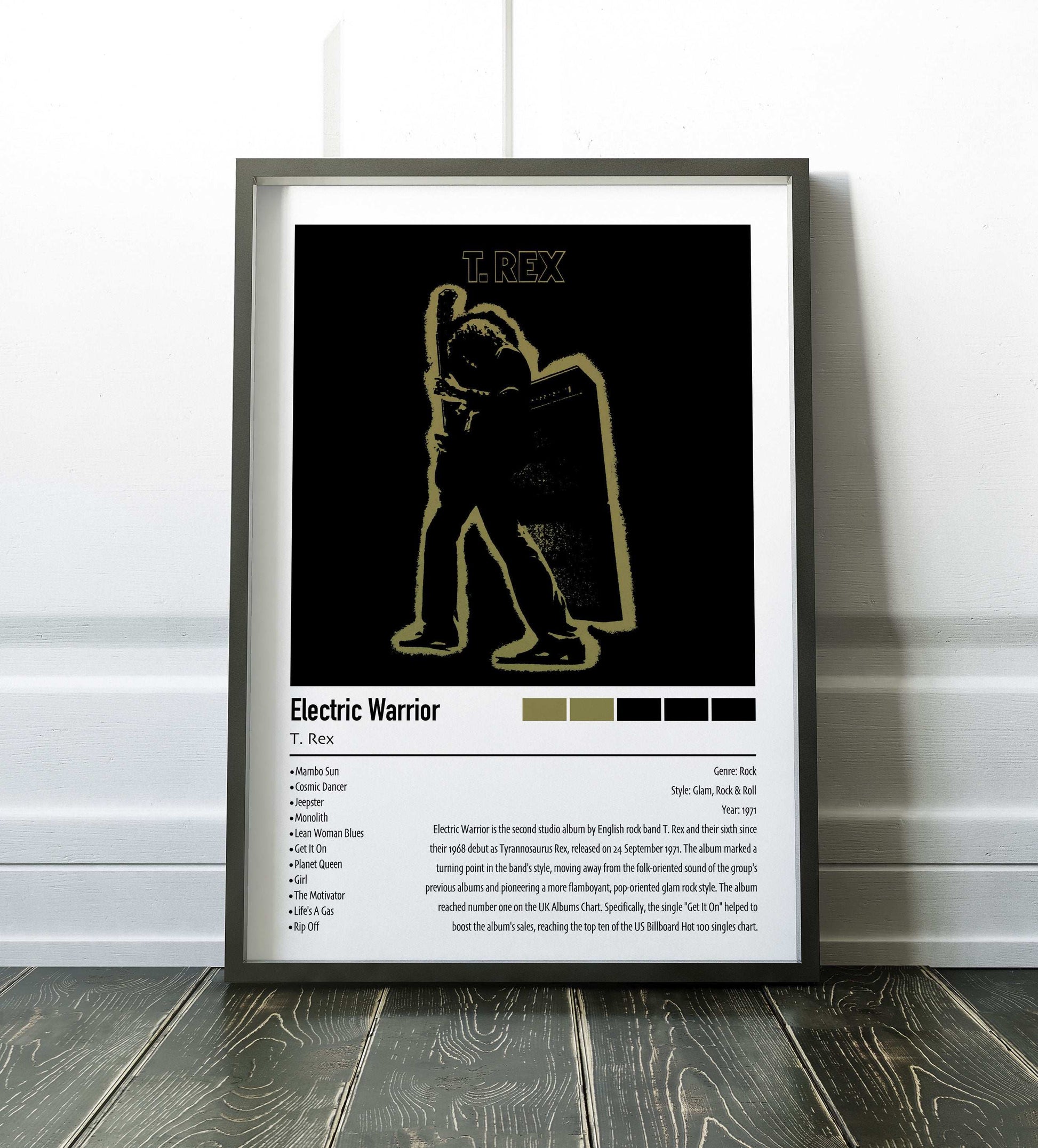 T.Rex | Electric Warrior | Custom Album Cover Poster Print