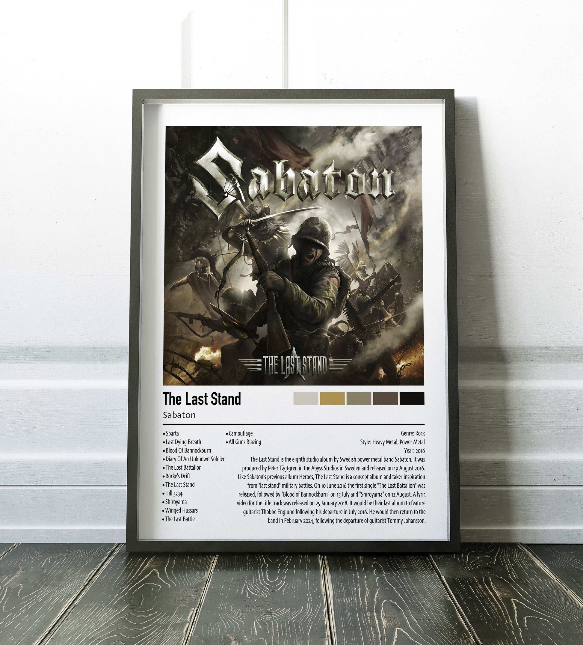 Sabaton | The Last Stand | Custom Album Cover Poster Print
