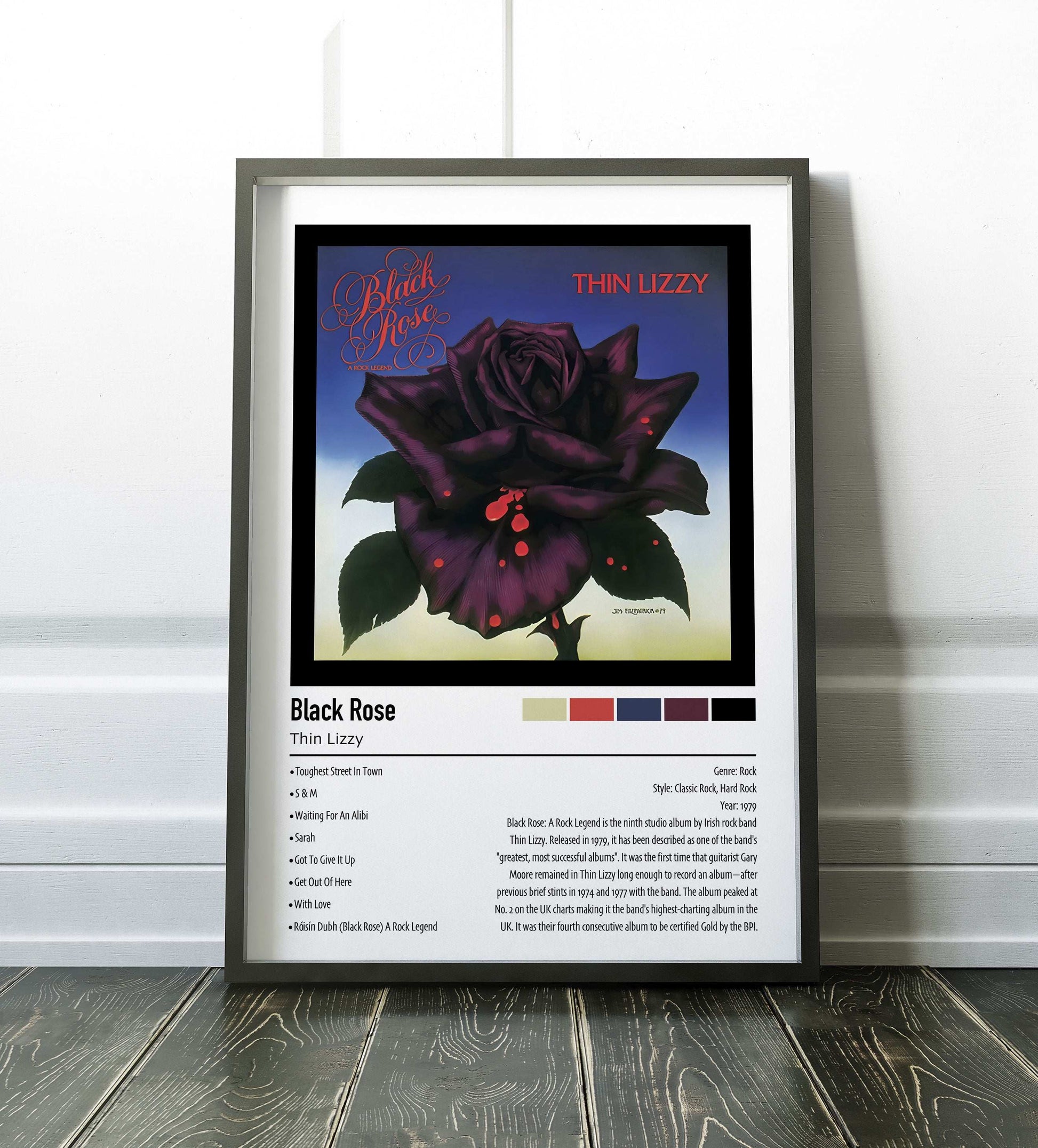 Thin Lizzy | Black Rose | Custom Album Cover Poster Print