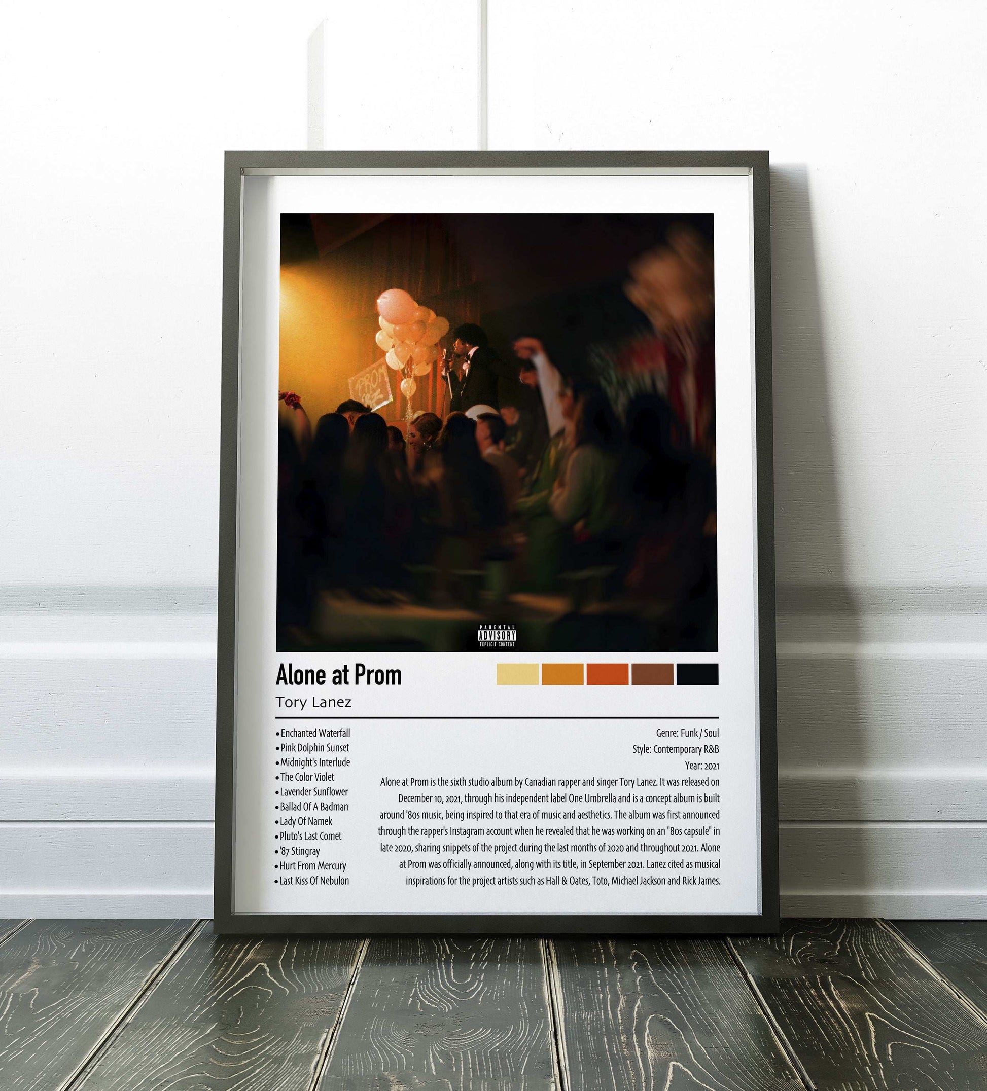 Tory Lanez | Alone At Prom | Custom Album Cover Poster Print