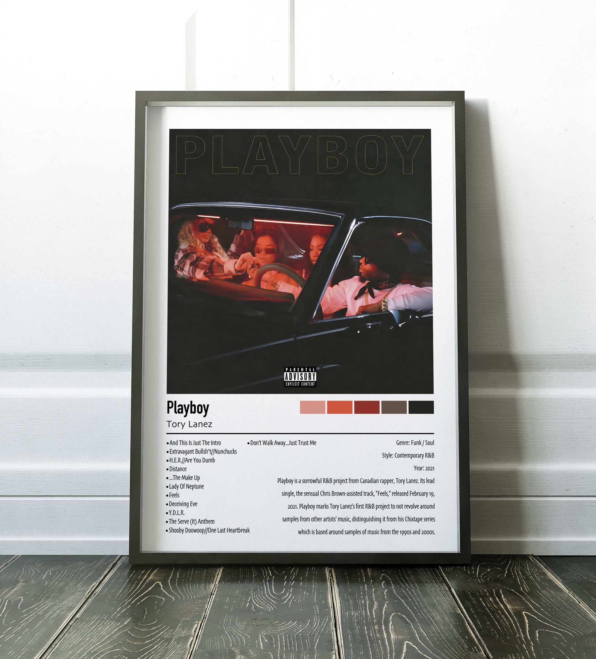 Torey Lanez | Playboy | Custom Album Cover Poster Print