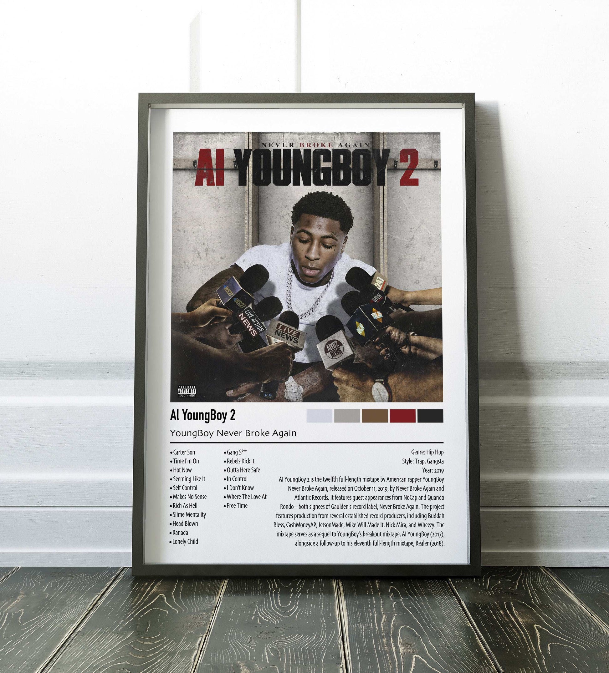 YoungBoy Never Broke Again | Al YoungBoy 2 | Custom Album Cover Poster Print