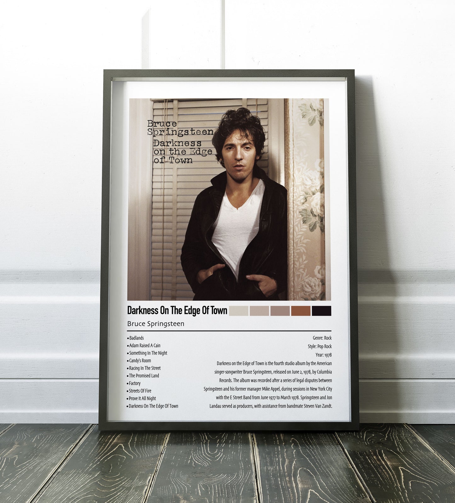 Bruce Springsteen | Darkness On The Edge Of Town | Custom Album Cover Poster Print