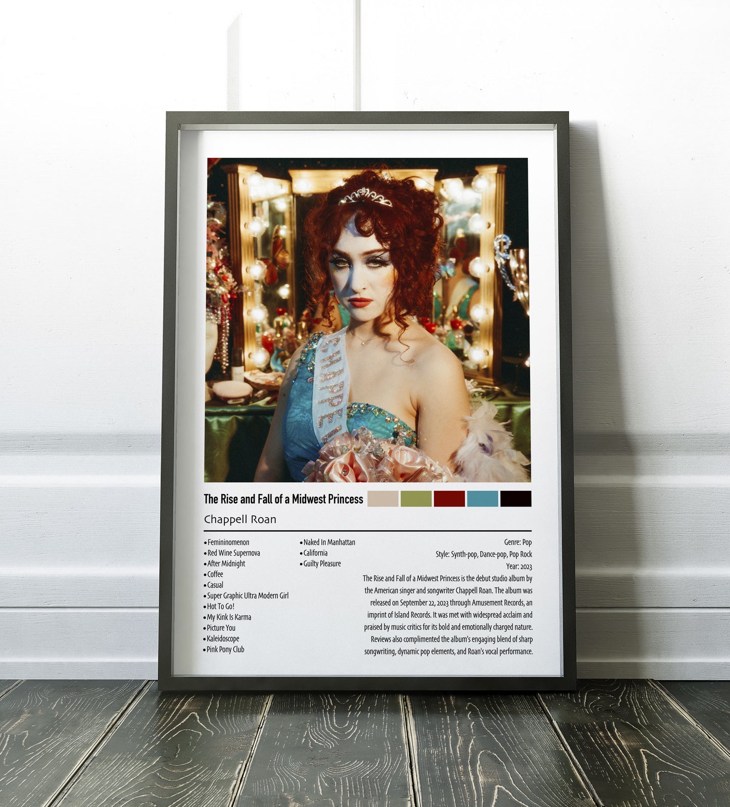 Chappell Roan | The Rise and Fall of a Midwest Princess | Custom Album Cover Poster Print