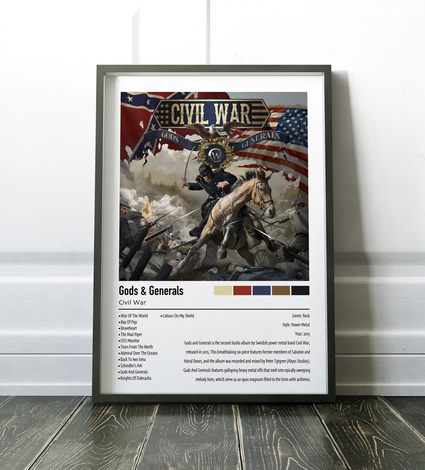 Civil War | Gods & Generals | Custom Album Cover Poster Print