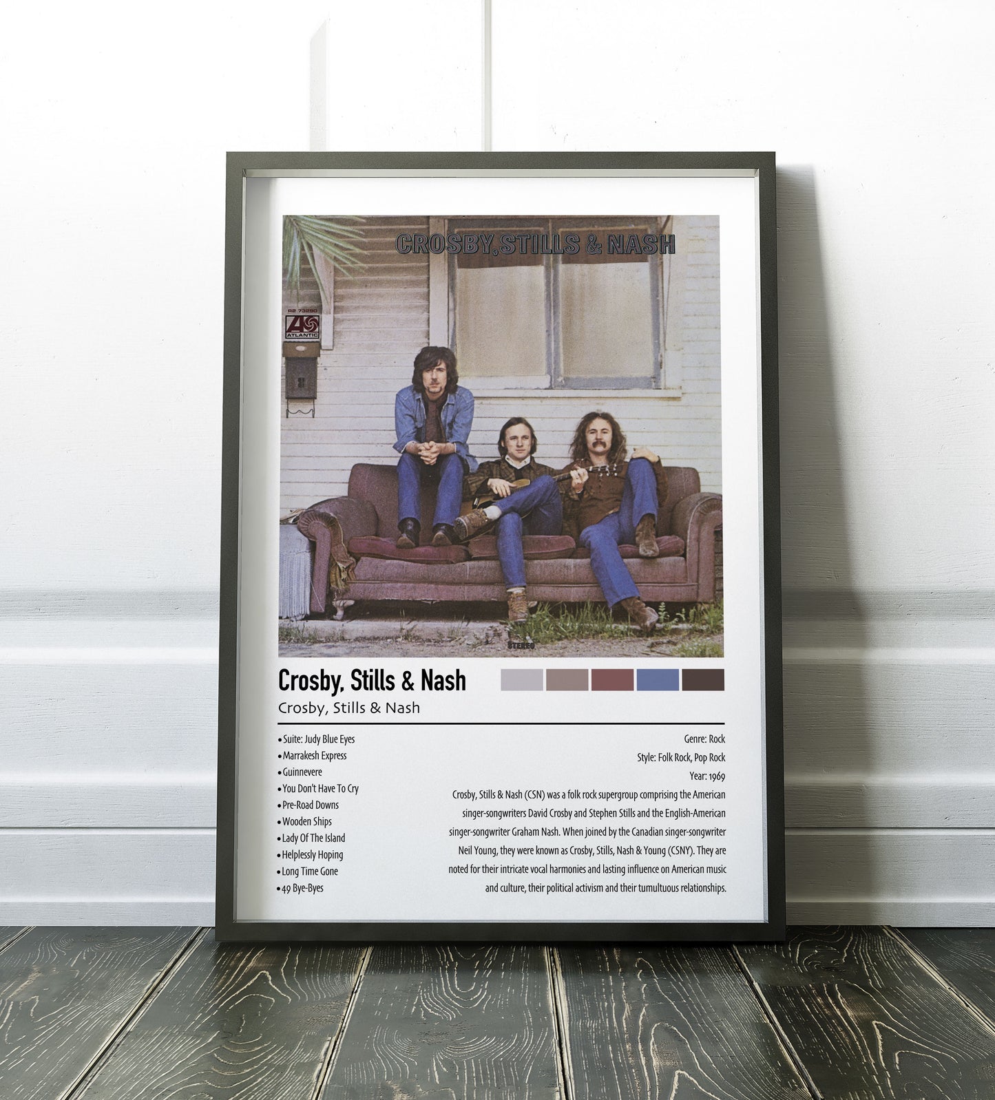 Crosby, Stills & Nash | Crosby, Stills & Nash | Custom Album Cover Poster Print