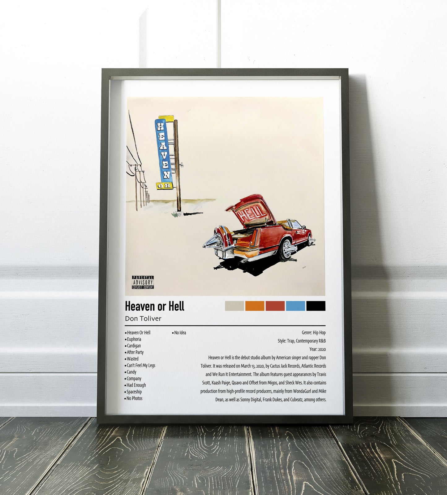 Don Toliver | Heaven or Hell | Custom Album Cover Poster Print