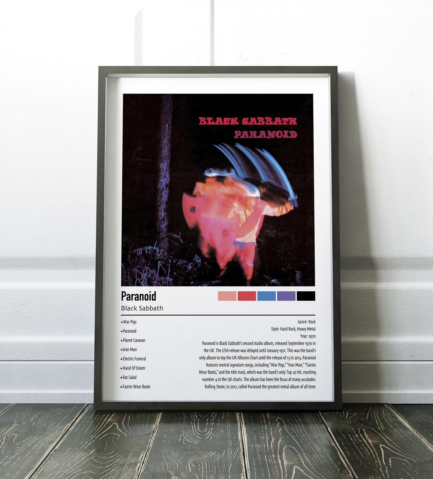 Black Sabbath | Paranoid | Custom Album Cover Poster Print